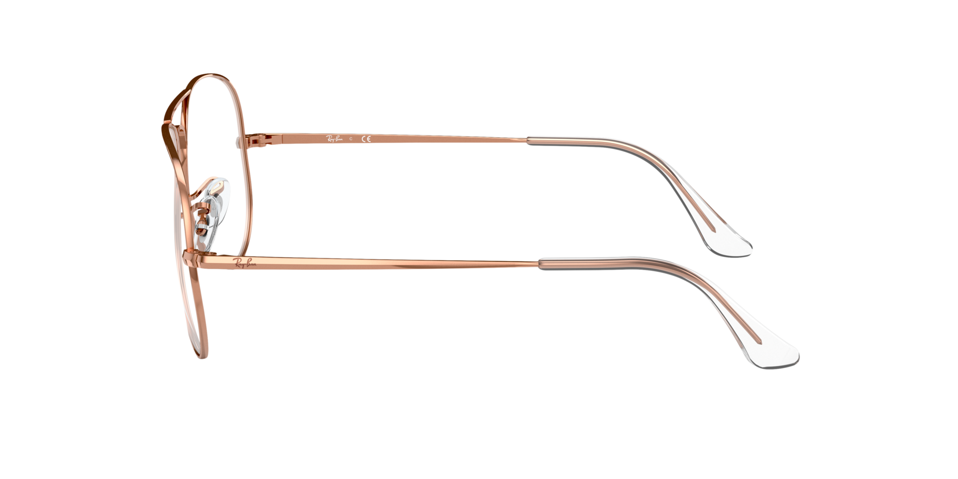 RB6489 Roségoud MetaalEyeglass Frames van B24, Zijaanzicht