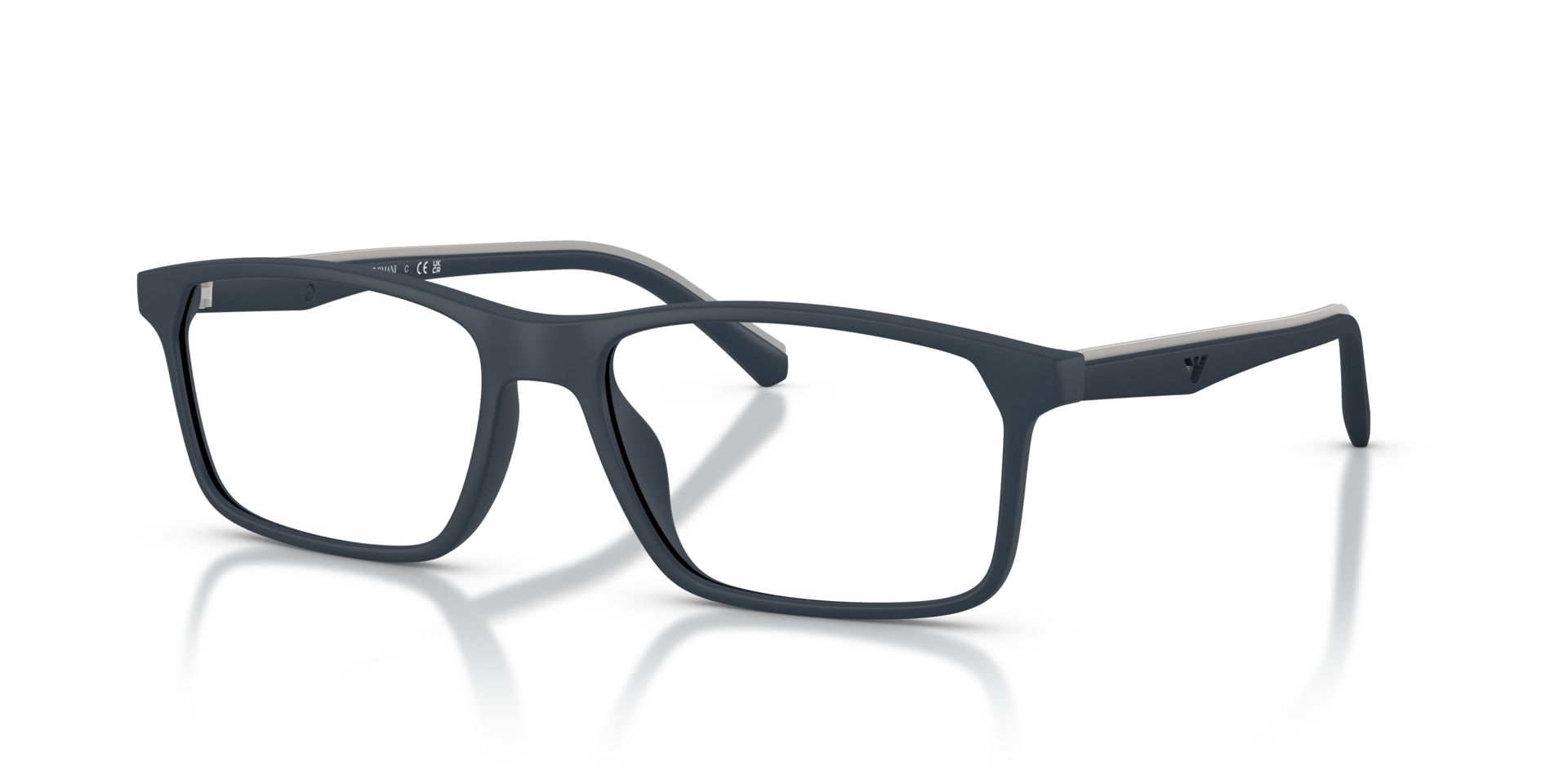 EA3266U Matblauw KunststofEyeglass Frames van B24, Hoekweergave