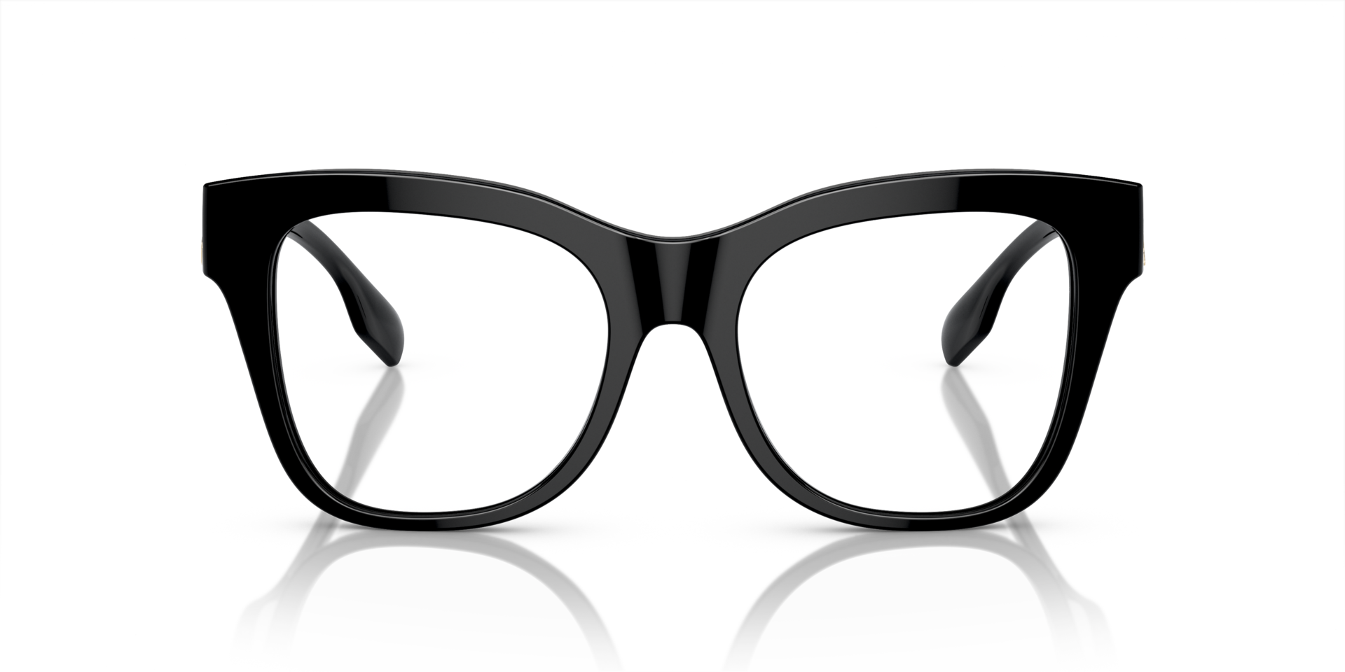BE2388 Zwart AcetaatEyeglass Frames van B24, Vooraanzicht