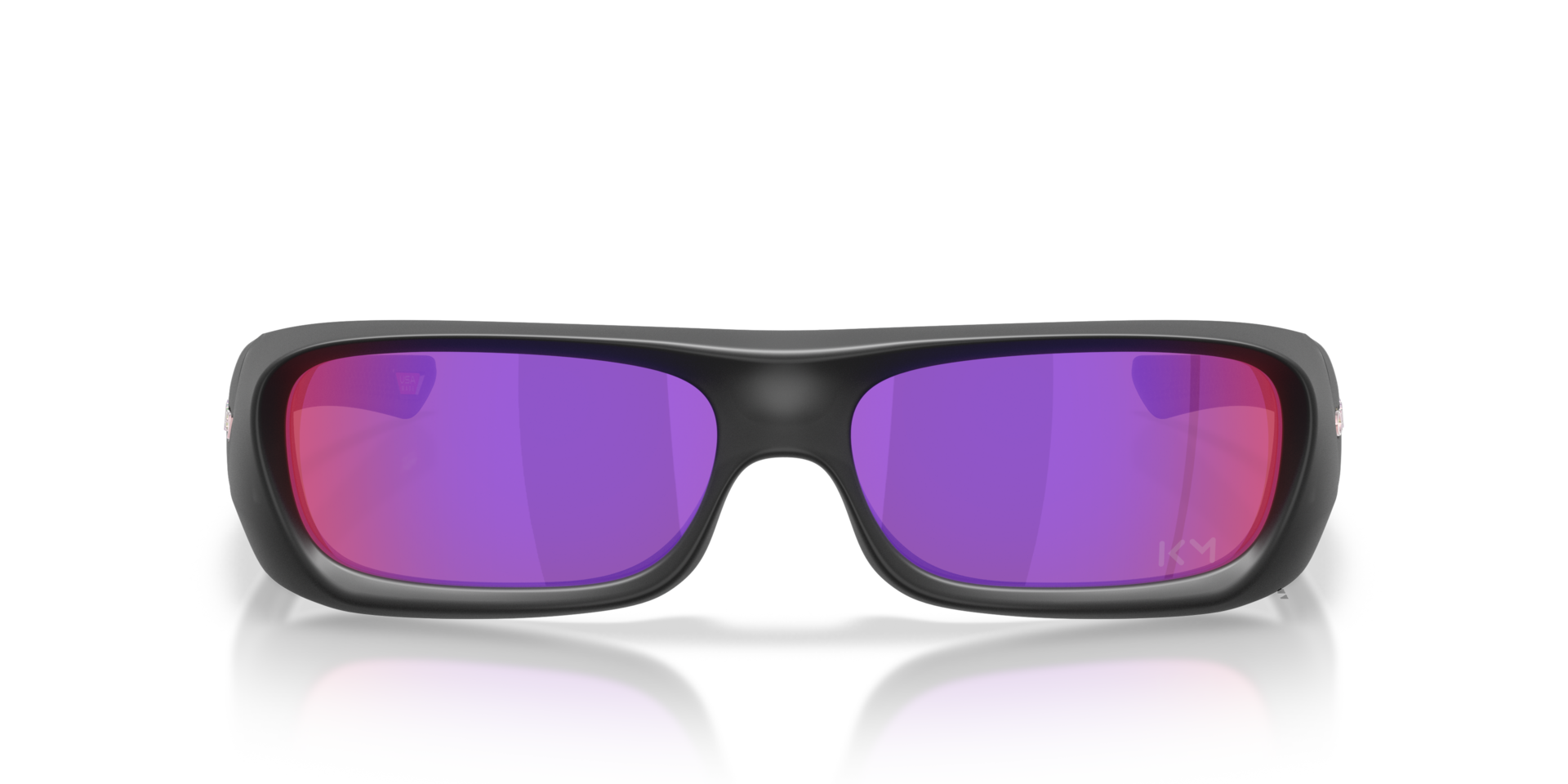 Kylian Mbappé Signature Series Permian Matte Black Ink KunststoffSunglass Frames von B24, Vorderansicht