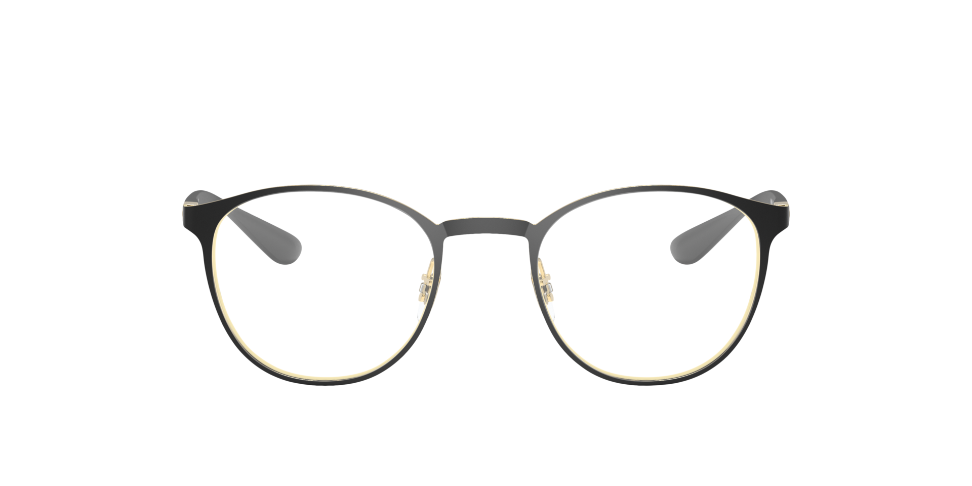 RB6355 Schwarz auf Gold MetallEyeglass Frames von B24, Vorderansicht