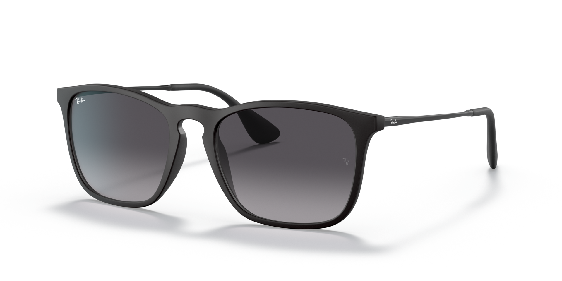 RB4187 Rubber zwart KunststofSunglass Frames van B24, Hoekweergave