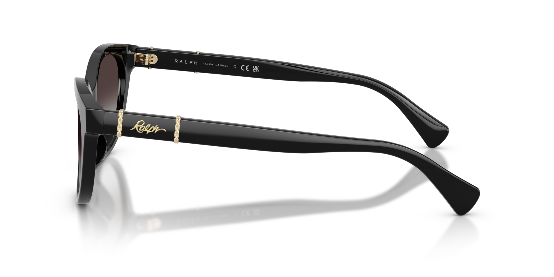 RA5357U Schwarz AcetatSunglass Frames von B24, Seitenansicht