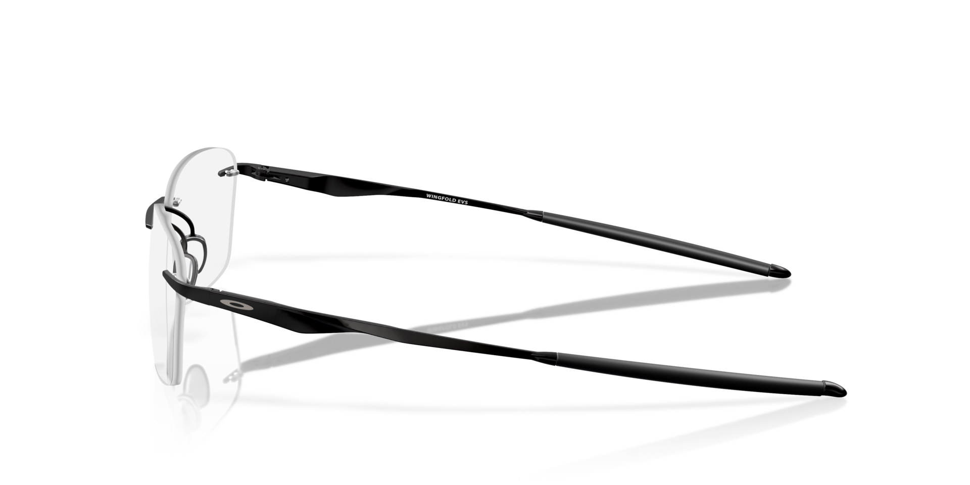 Wingfold™ EVS Schwarz satiniert TitanEyeglass Frames von B24, Seitenansicht