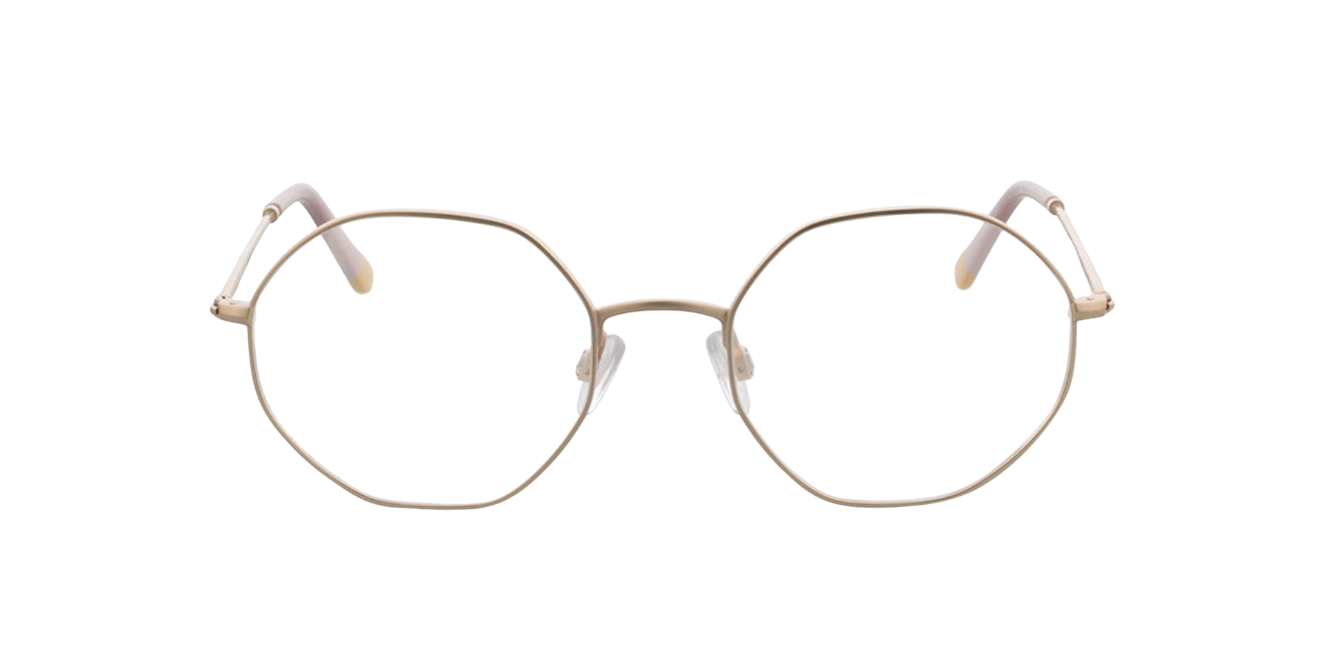 Miami Matgoud  &  roze geel pootje MetaalEyeglass Frames van B24, Vooraanzicht