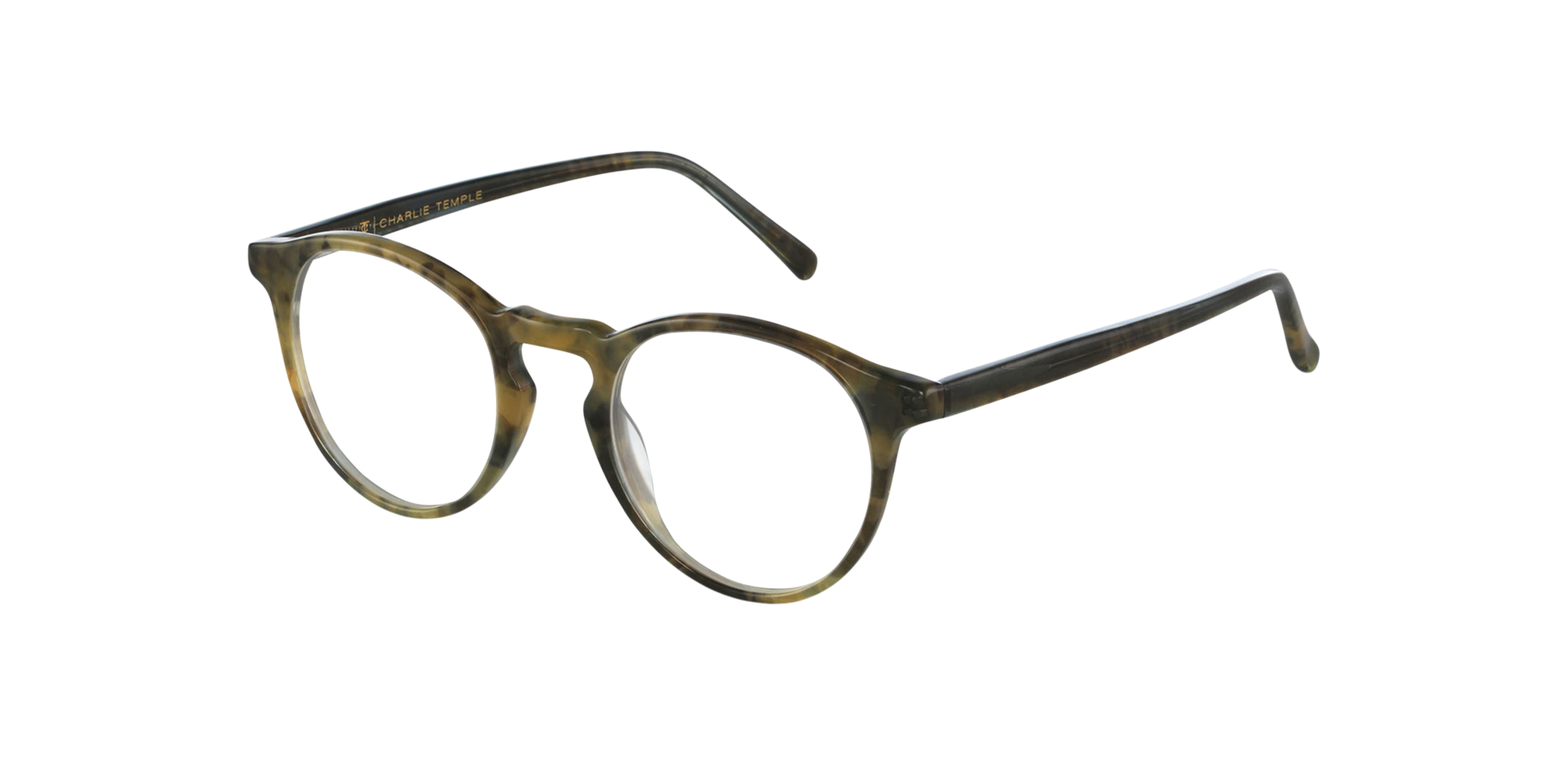 Sam African Greenish AcetatSunglass Frames von B24, Dreiviertelansicht