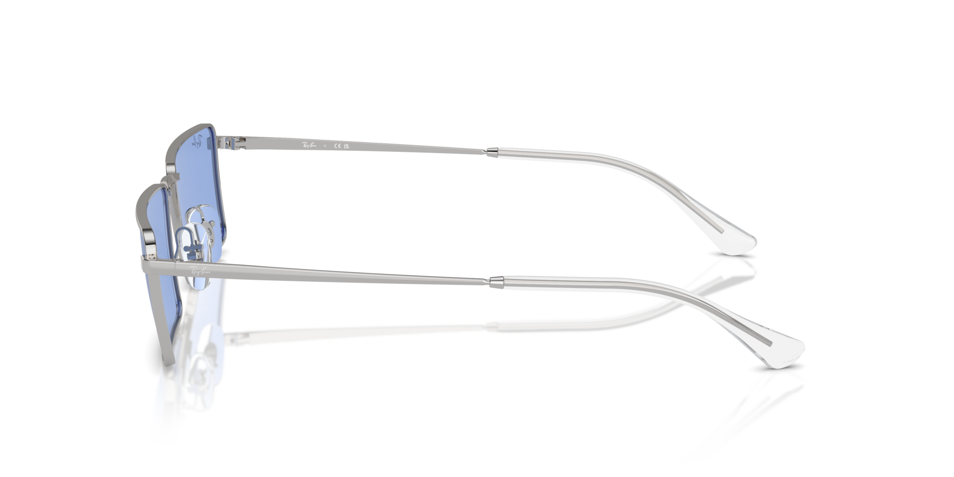 Emy Bio-Based Silber MetallSunglass Frames von B24, Seitenansicht