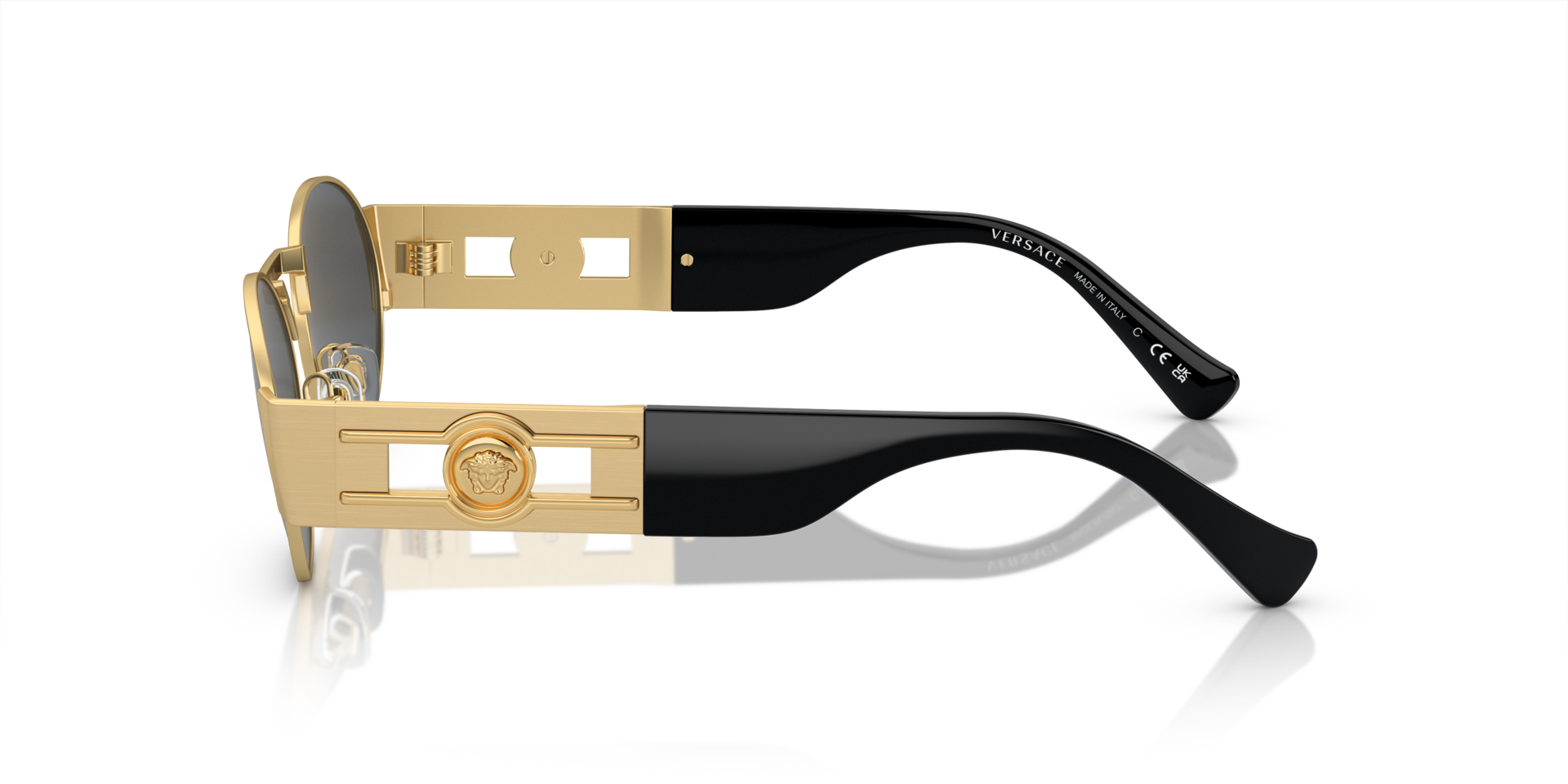 VE2264 Matt Gold MetallSunglass Frames von B24, Seitenansicht