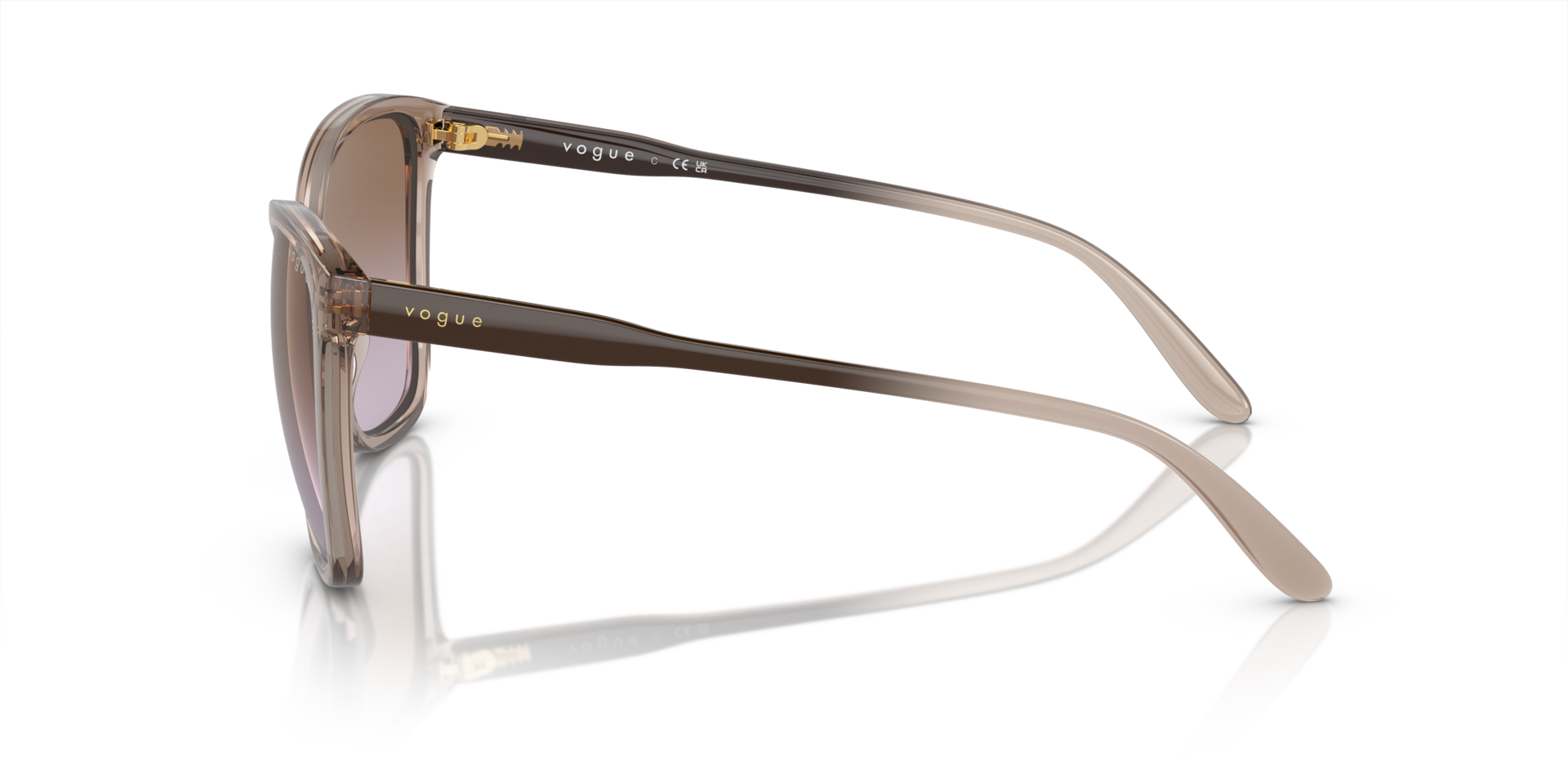 VO5520S Karamell transparent KunststoffSunglass Frames von B24, Seitenansicht