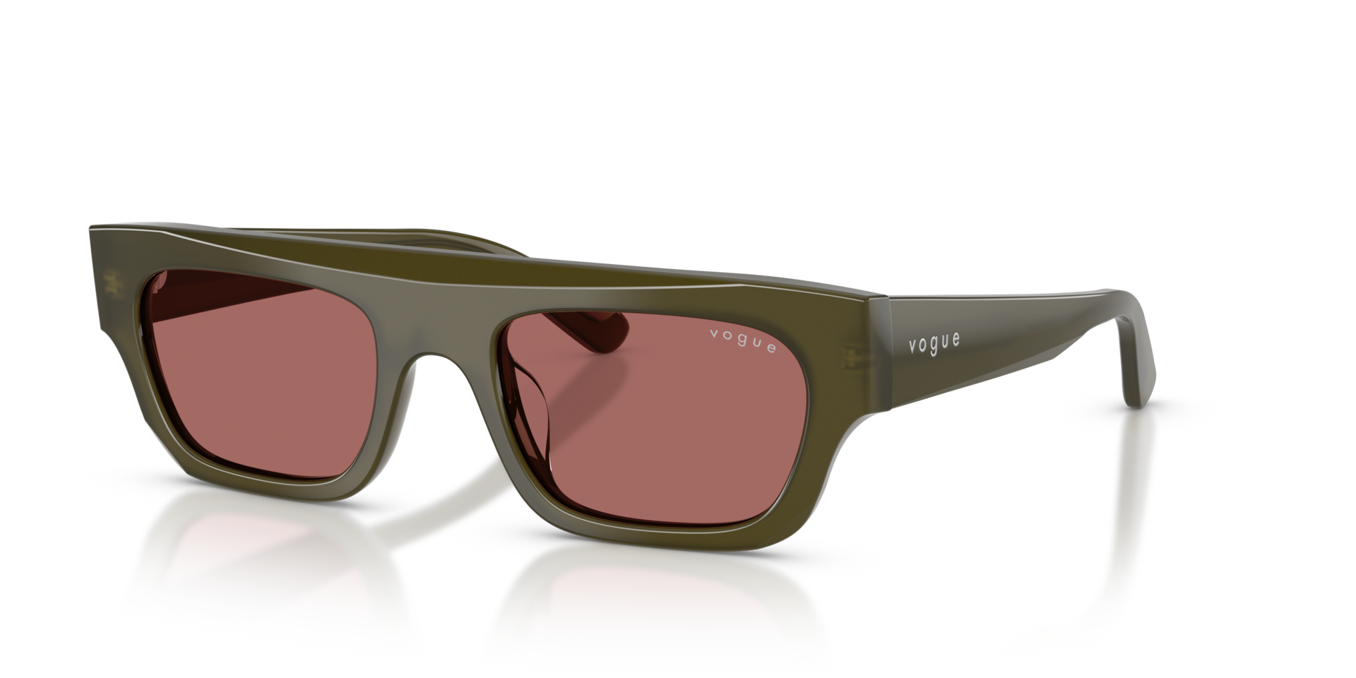 VO5694SU Opal Olive Green AcetaatSunglass Frames van B24, Hoekweergave