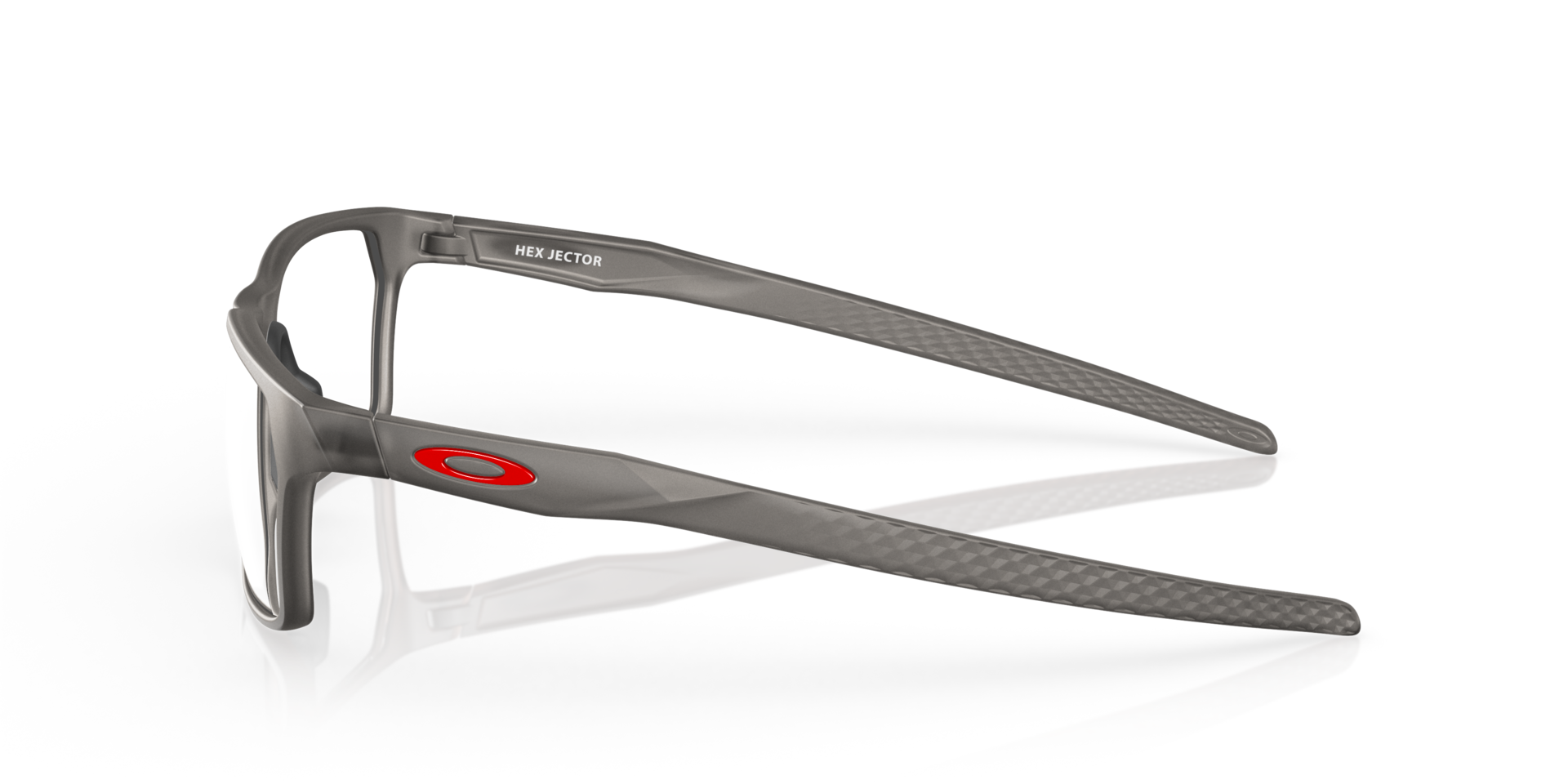 Hex Jector Grau Rauch satiniert KunststoffEyeglass Frames von B24, Seitenansicht