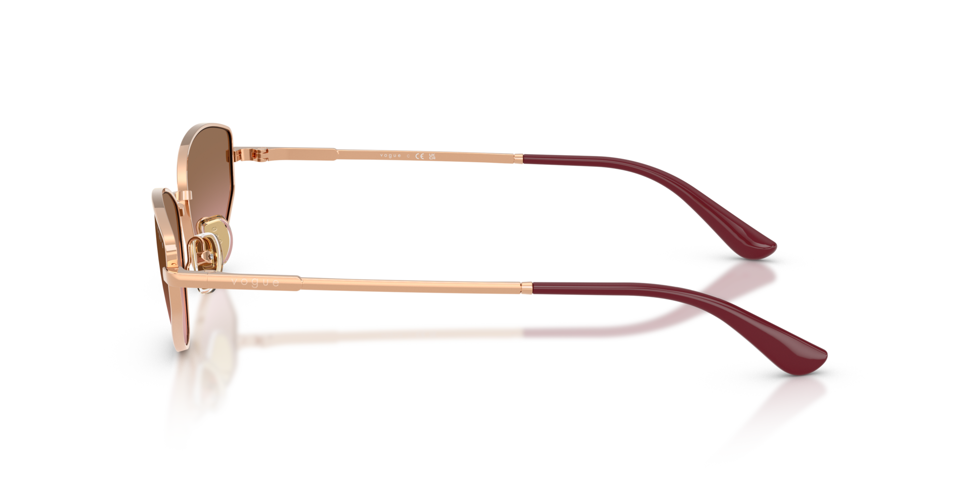 VO4339S Roségoud MetaalSunglass Frames van B24, Zijaanzicht
