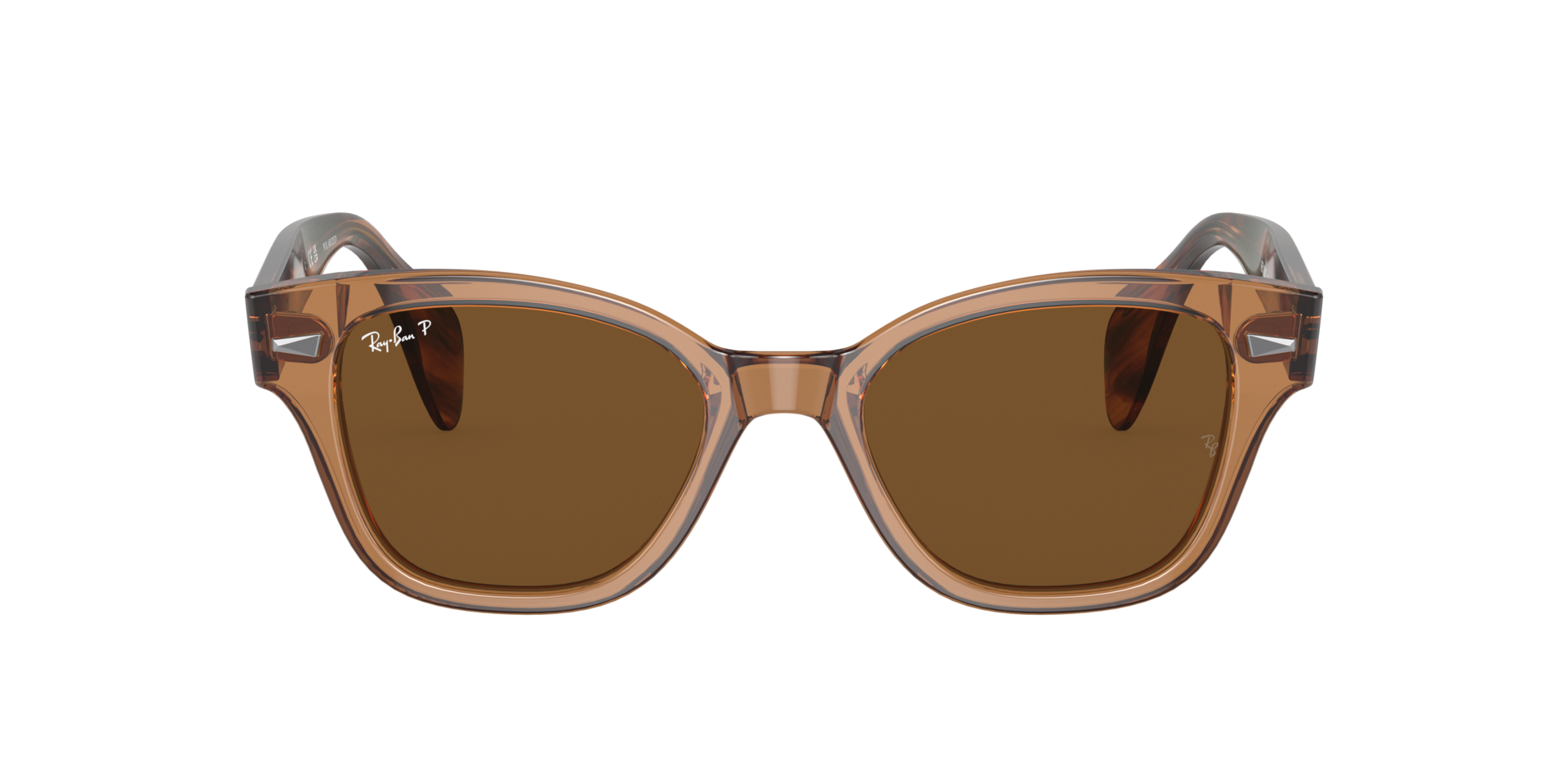 RB0880S Braun transparent KunststoffSunglass Frames von B24, mit getönten Gläsern