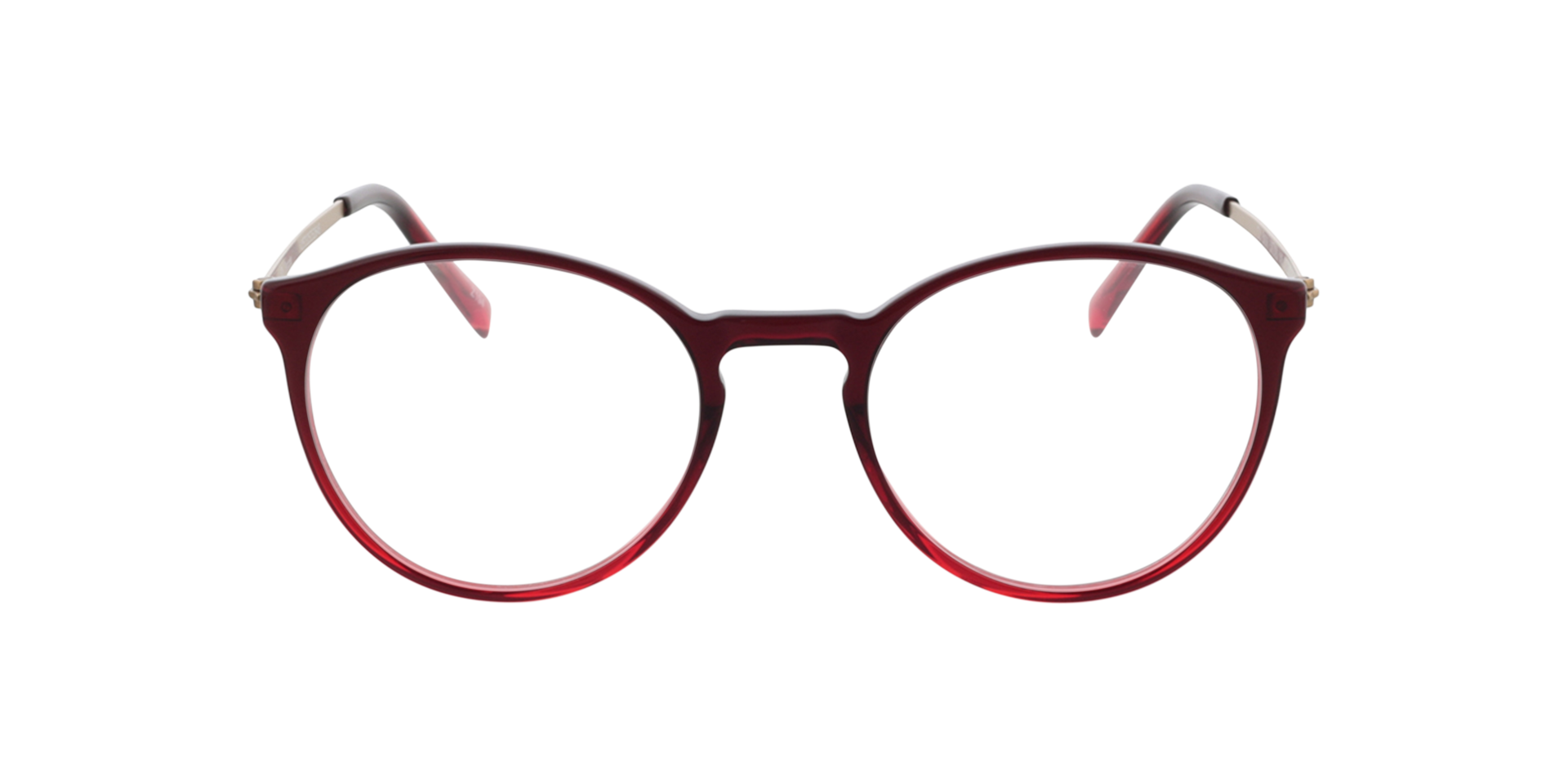 Francine Gradient Red  &  Gold  &  Red AcetatEyeglass Frames von B24, Vorderansicht