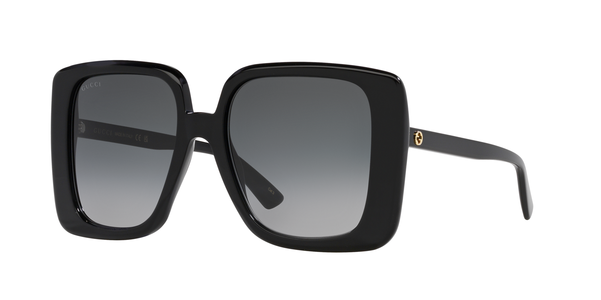 GG1314S Zwart AcetaatSunglass Frames van B24, Hoekweergave