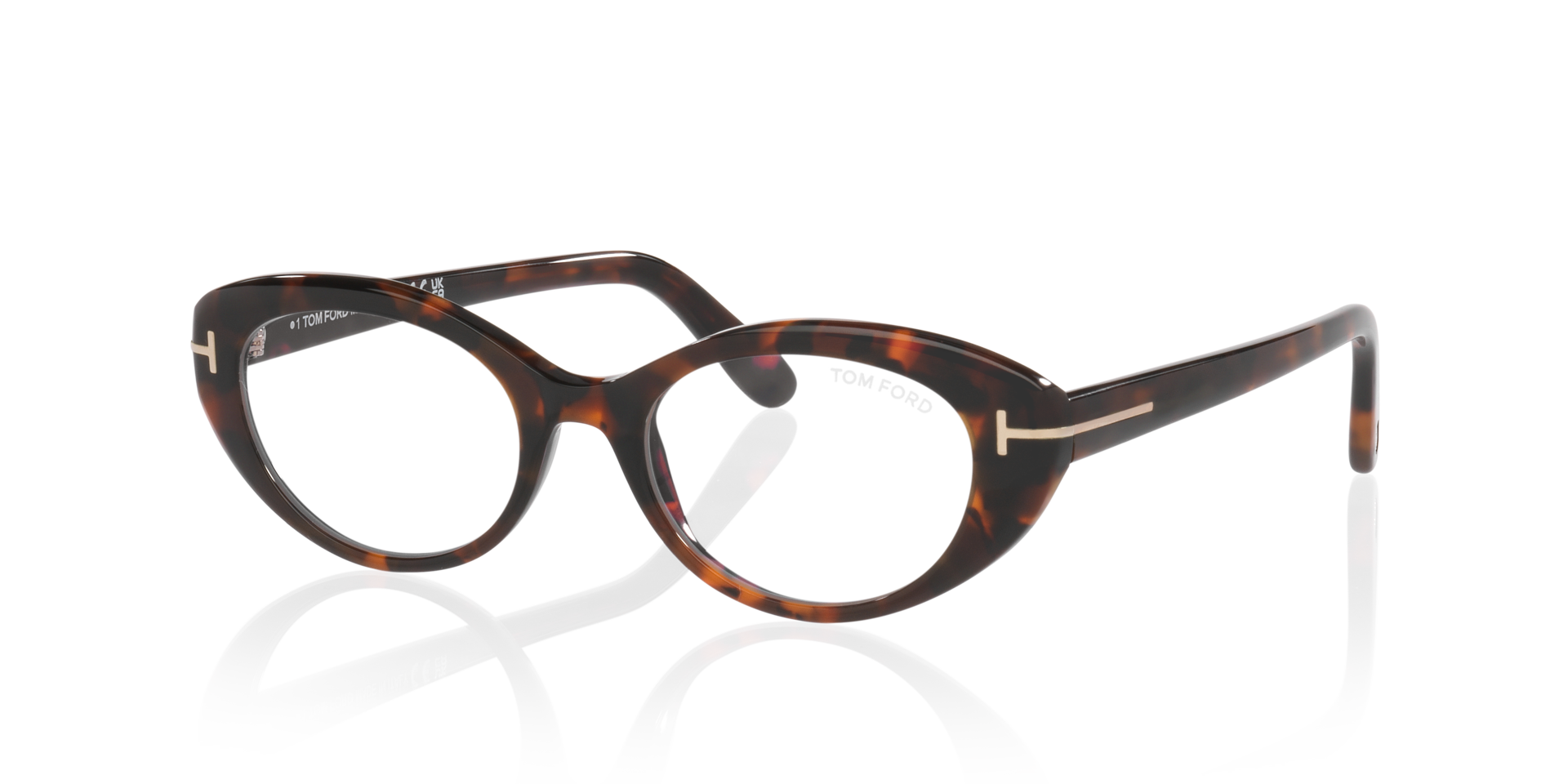FT6092-B Tortoise AcetaatEyeglass Frames van B24, Hoekweergave