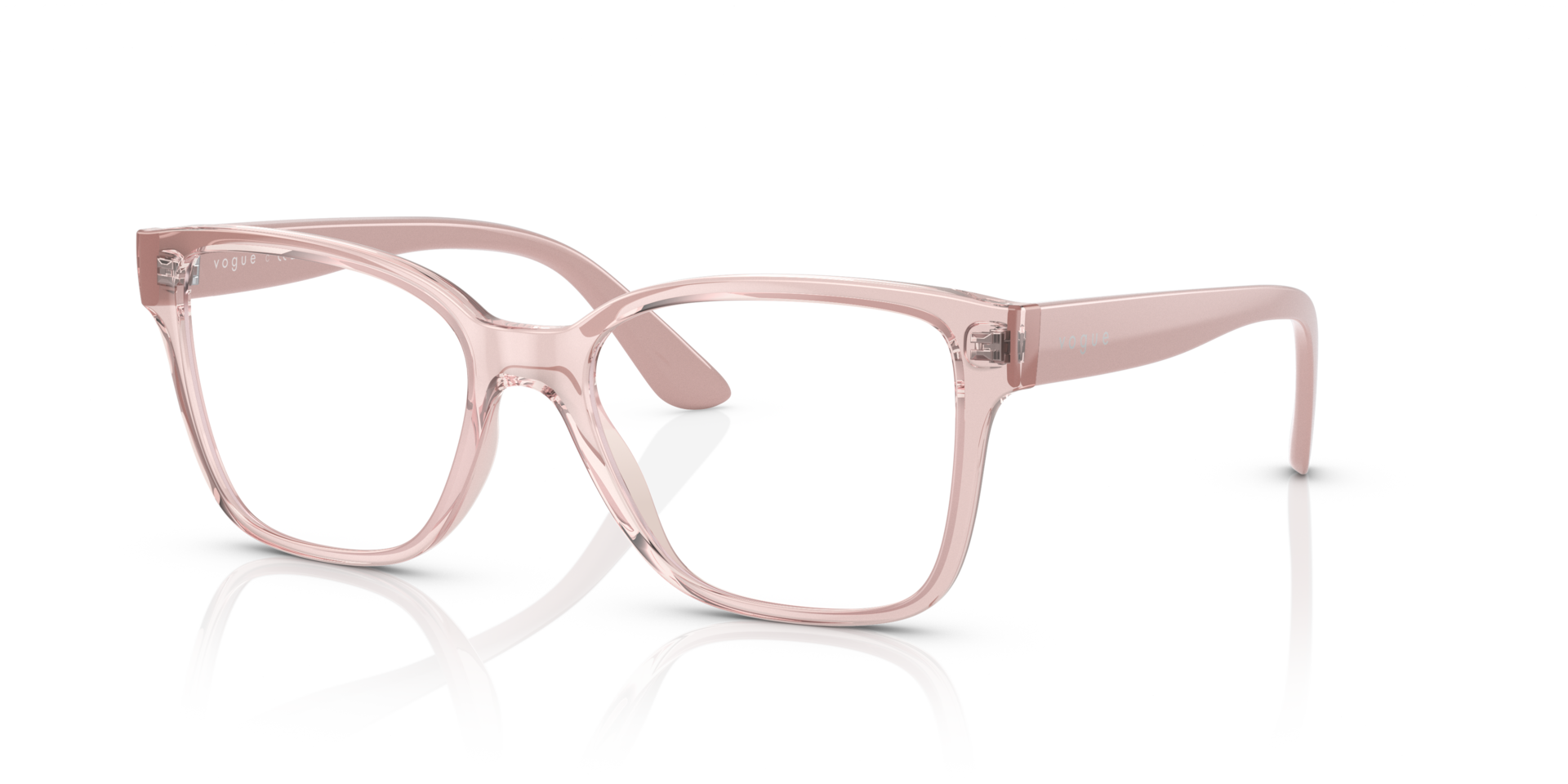 VO5452 Pink transparent KunststoffEyeglass Frames von B24, Dreiviertelansicht