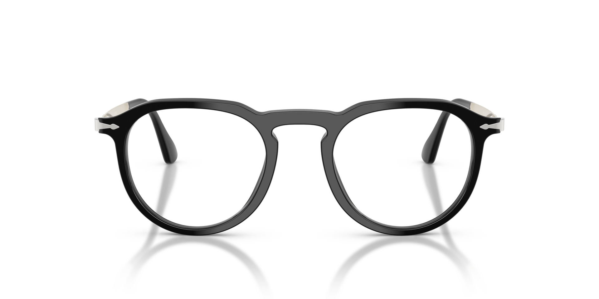 PO3387V Schwarz AcetatEyeglass Frames von B24, Vorderansicht