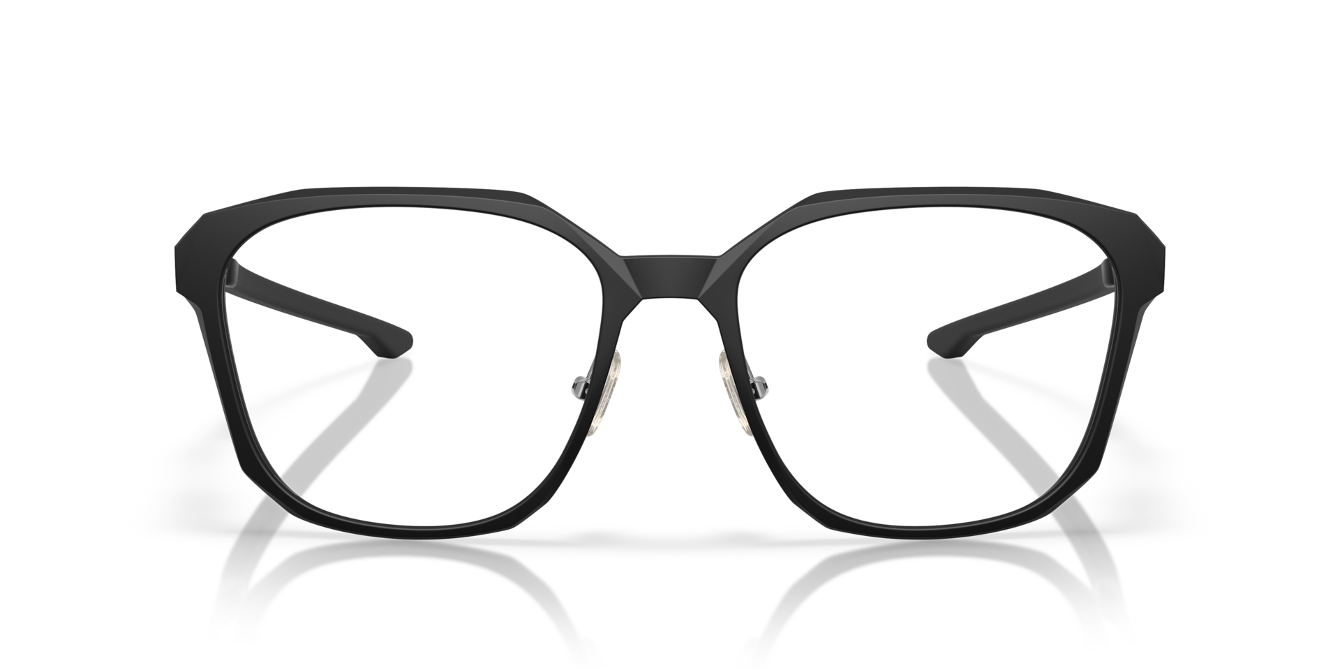Slender Schwarz satiniert KunststoffEyeglass Frames von B24, Vorderansicht