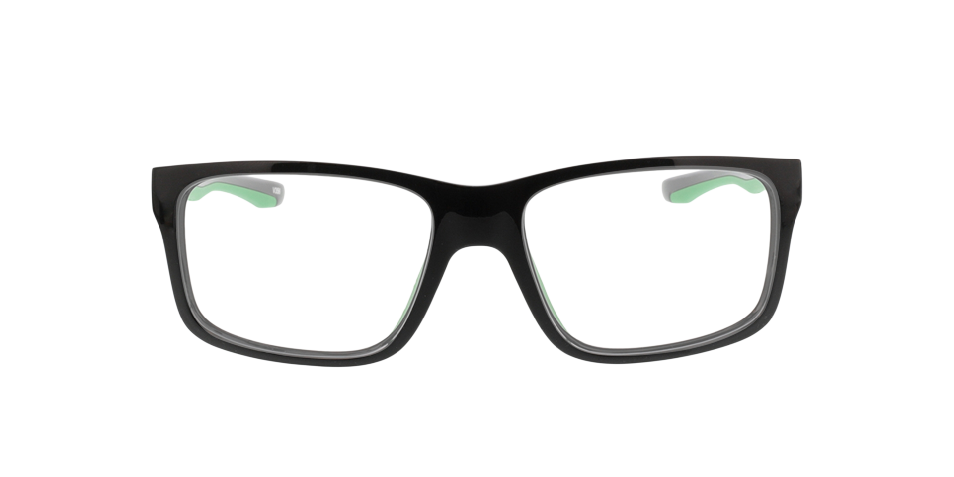 Beat Zwart & Groen KunststofEyeglass Frames van B24, Vooraanzicht