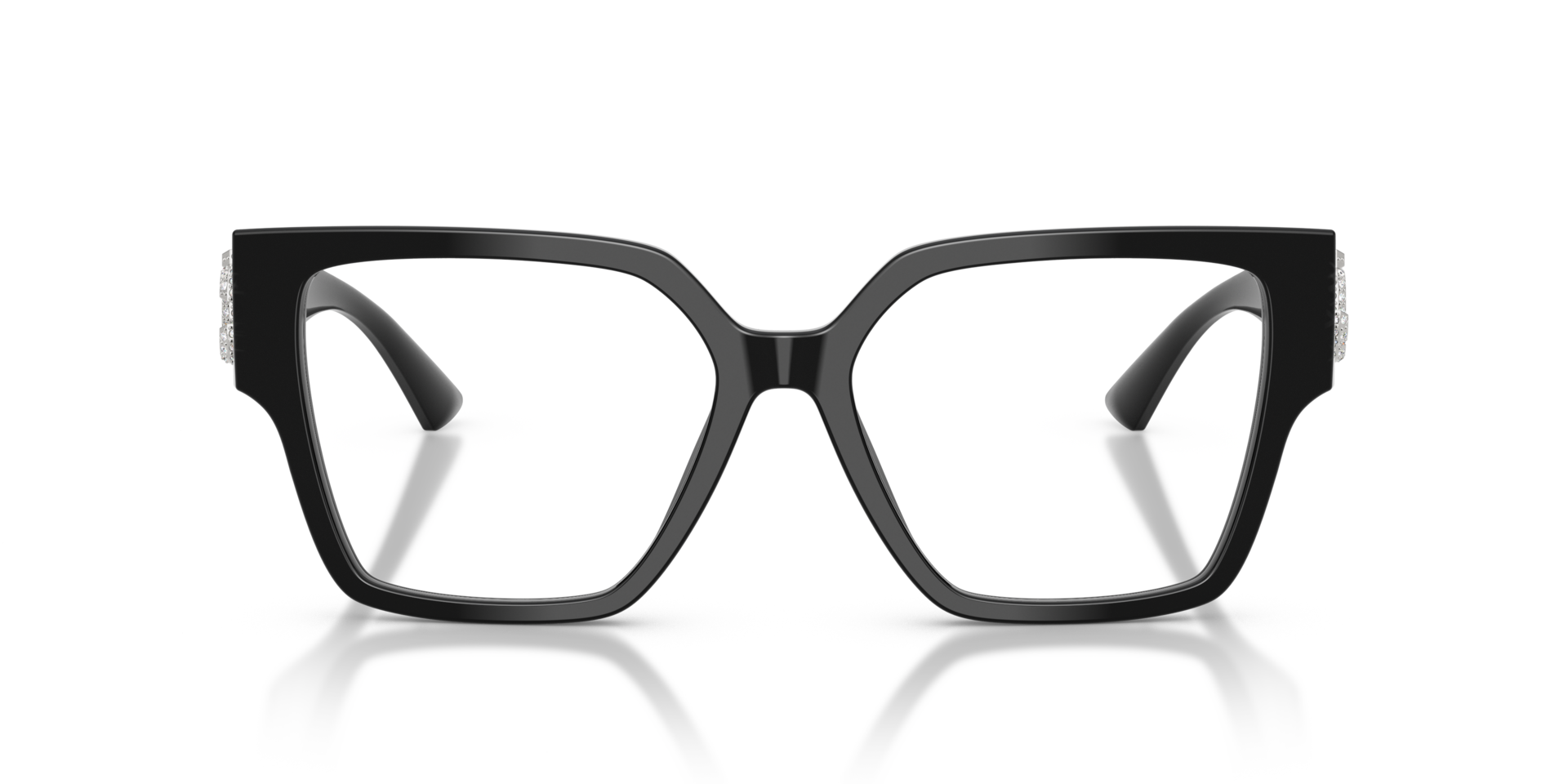 JC3032B Schwarz AcetatEyeglass Frames von B24, Vorderansicht