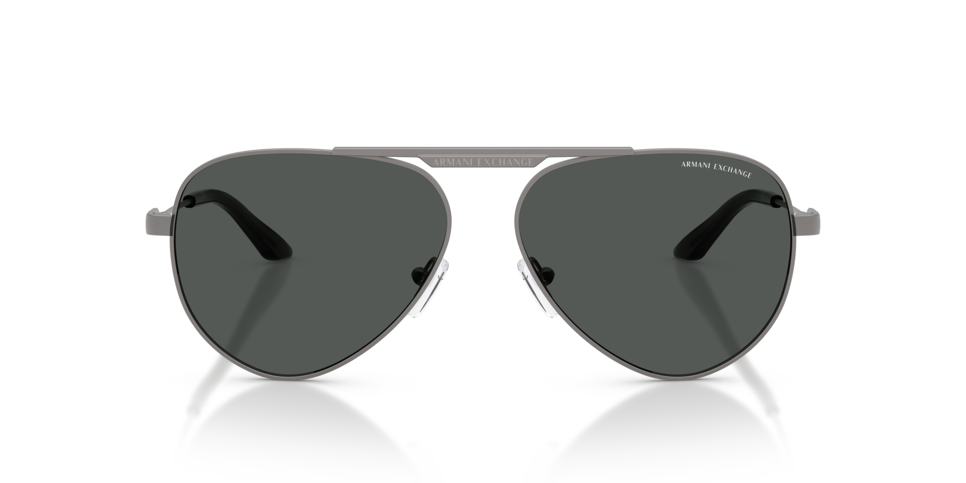 AX2060S Mat Staalgrijs MetaalSunglass Frames van B24, Vooraanzicht