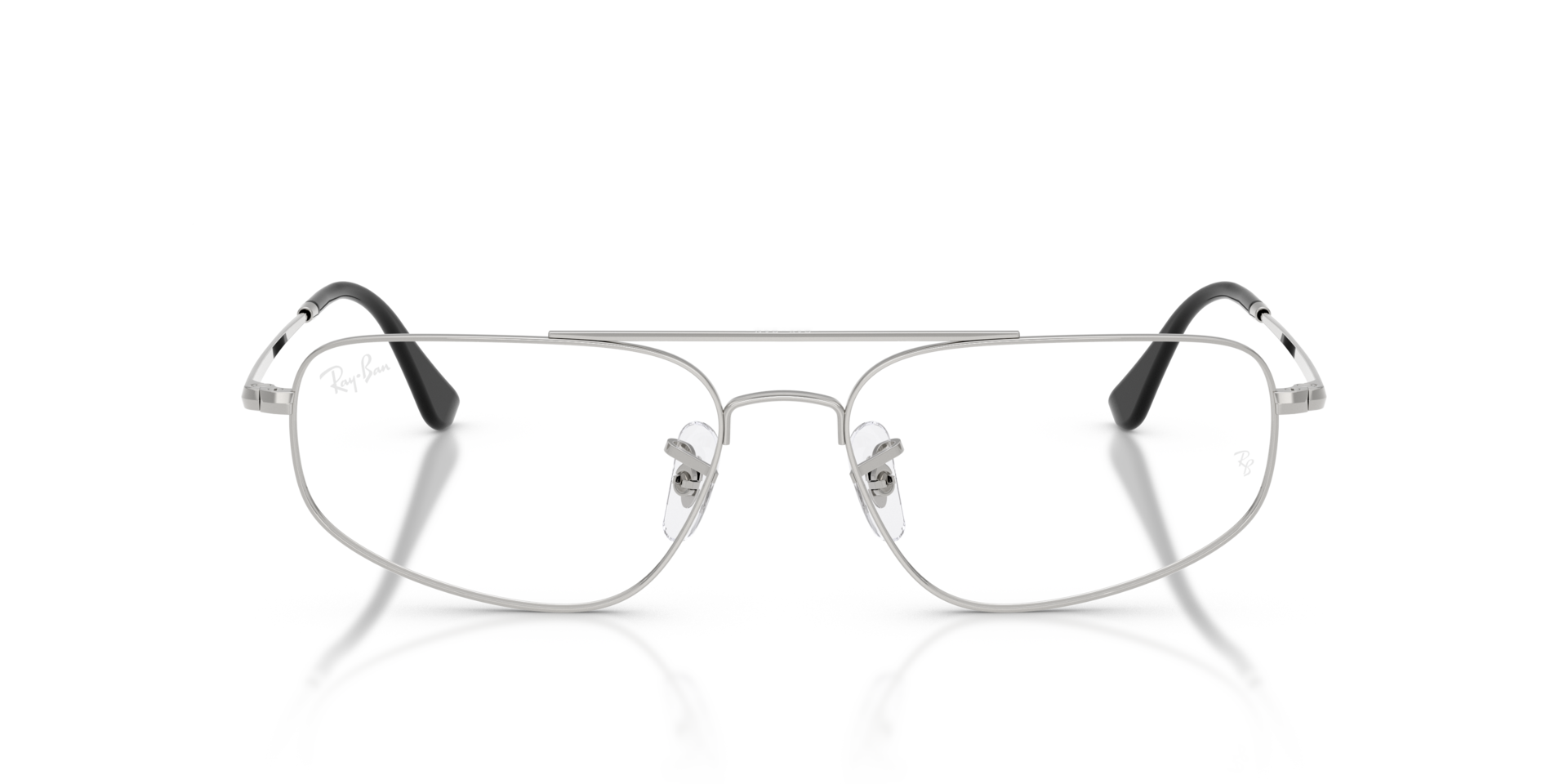 RB6550 Zilver MetaalEyeglass Frames van B24, Vooraanzicht