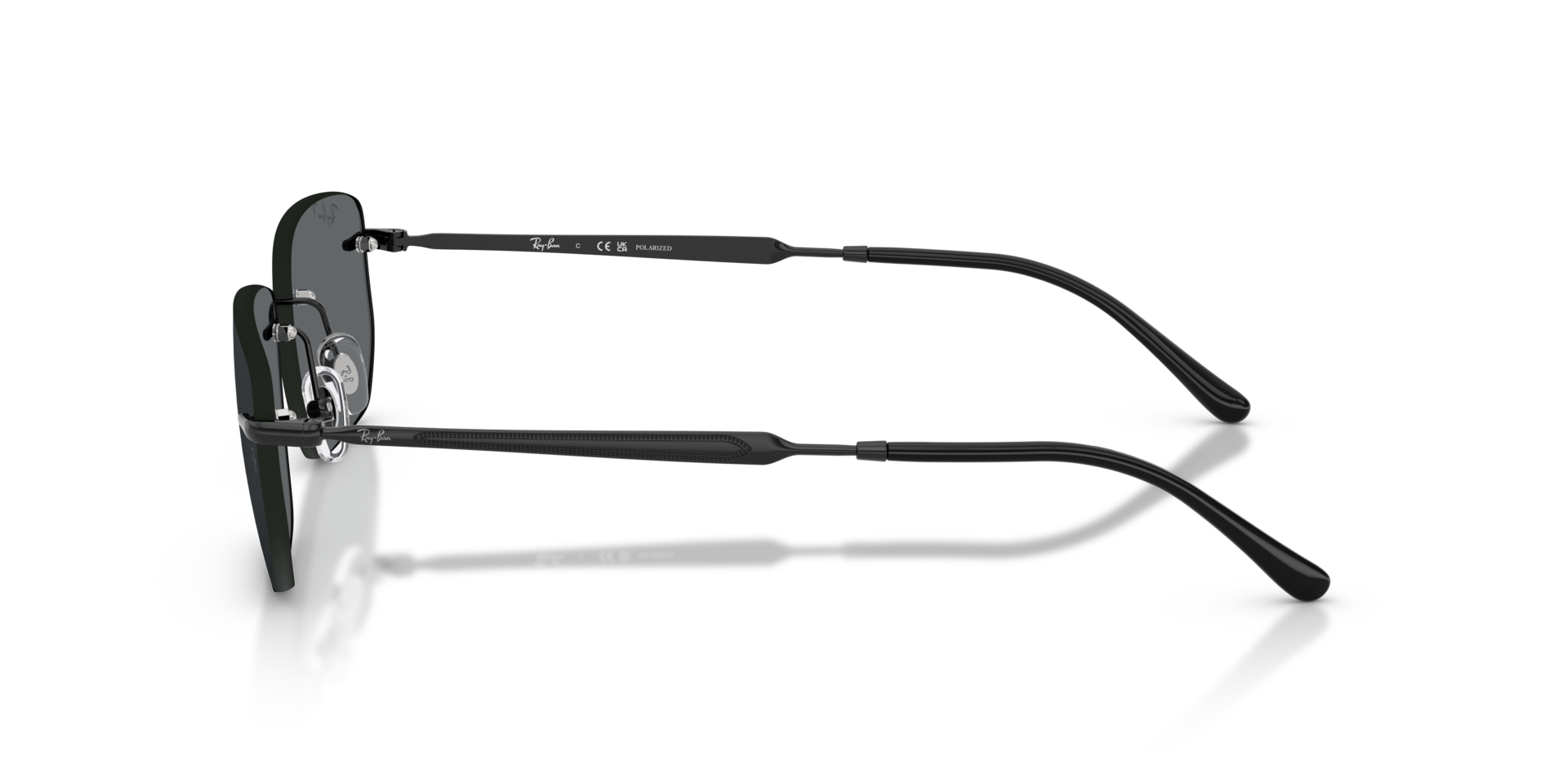 RB3768 Schwarz MetallSunglass Frames von B24, Seitenansicht