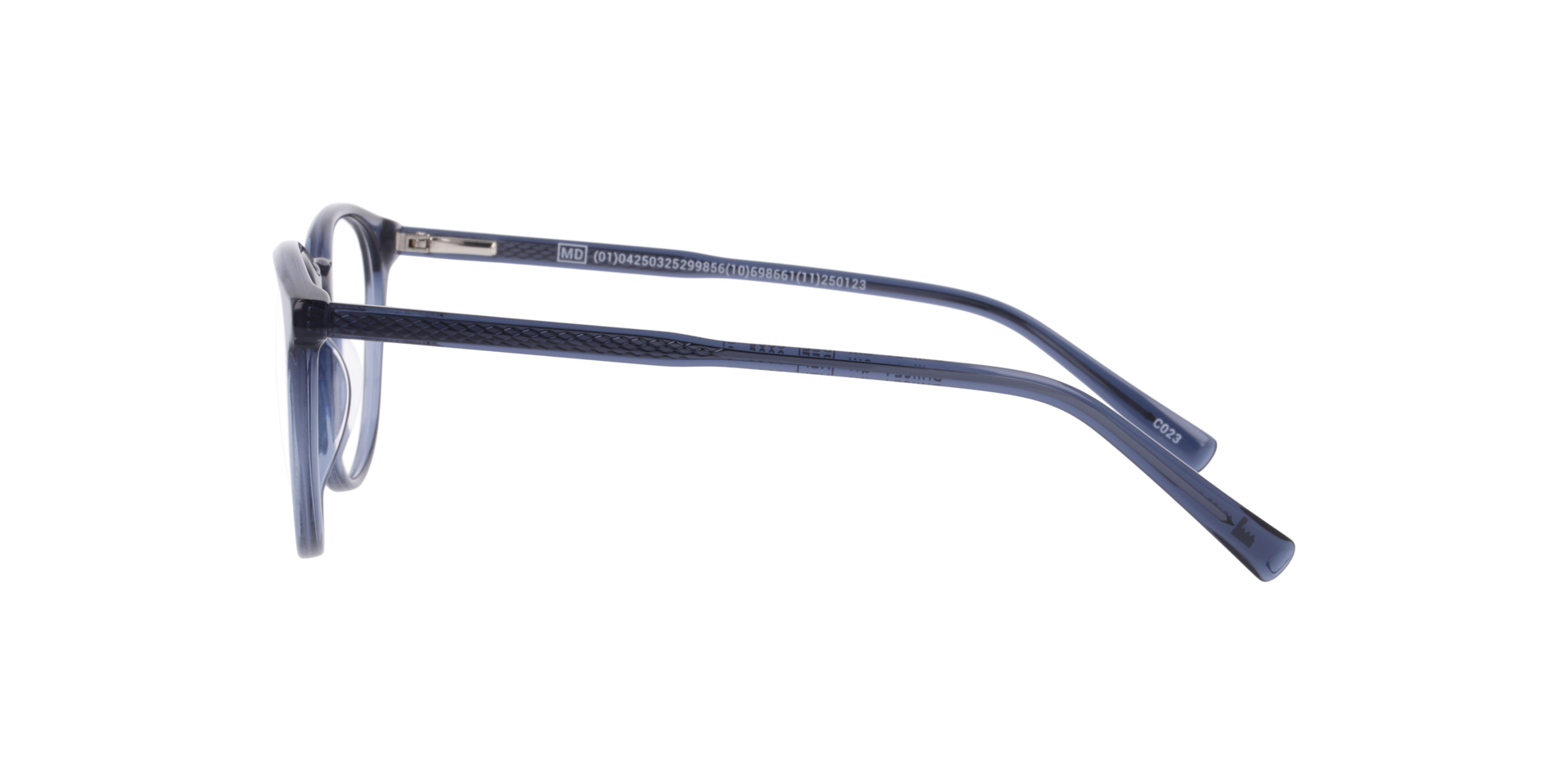 Charlie Kristalblauw AcetaatEyeglass Frames van B24, Zijaanzicht