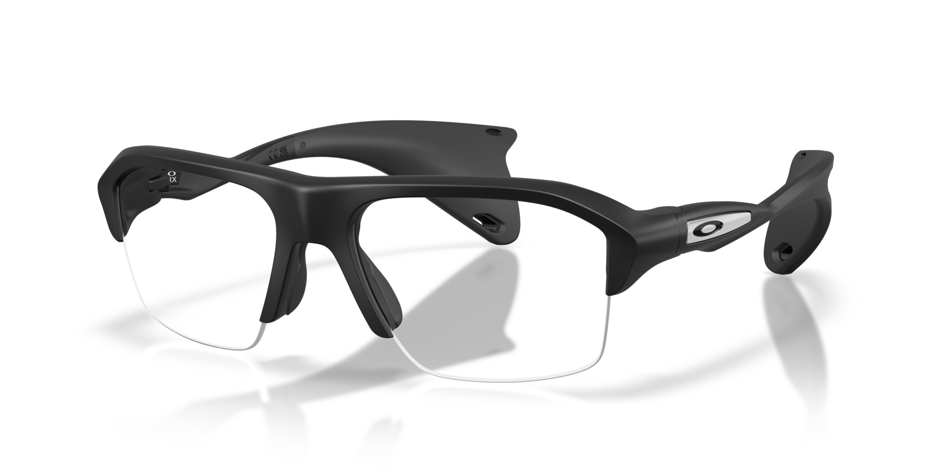 Stunt Glider Schwarz satiniert KunststoffEyeglass Frames von B24, Dreiviertelansicht