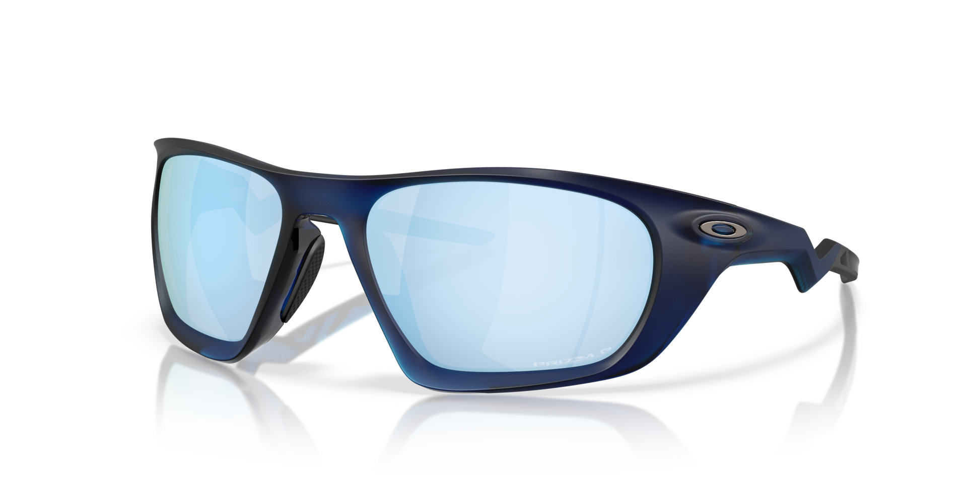 Lateralis Matte Transparent Blue KunststofSunglass Frames van B24, Hoekweergave