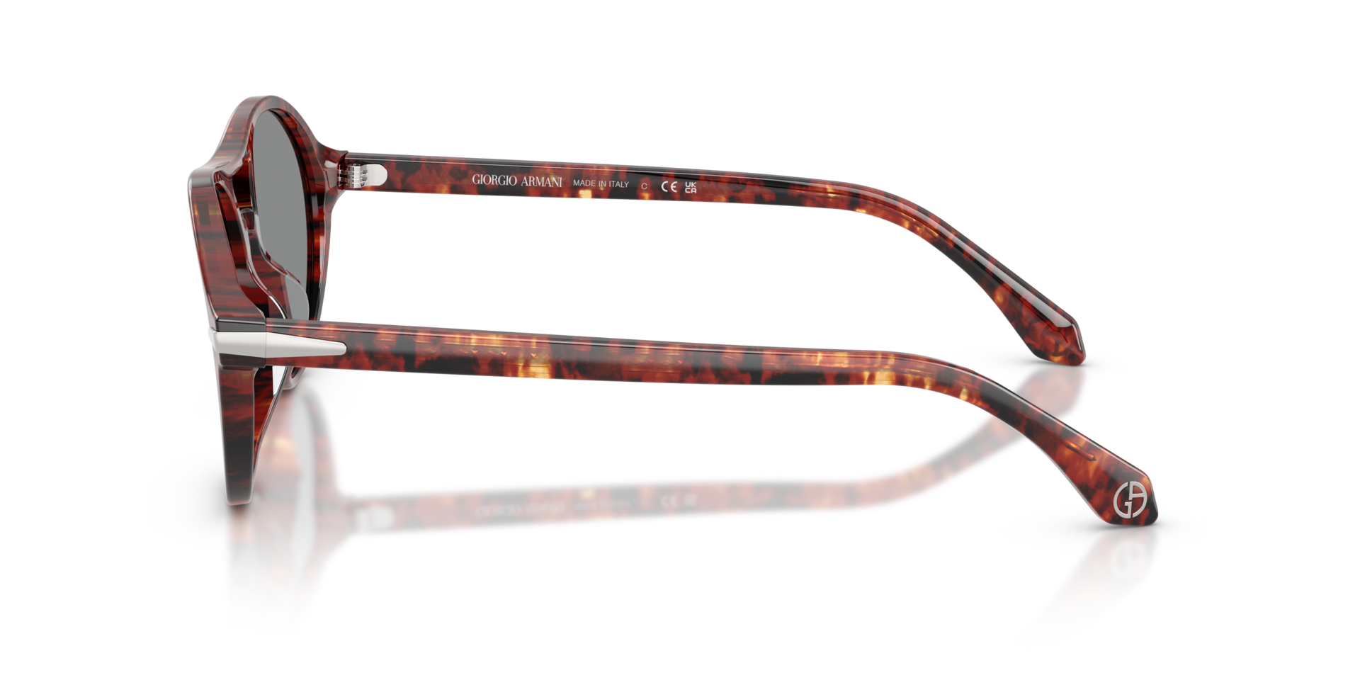 AR8236U Rood Havana AcetaatSunglass Frames van B24, Zijaanzicht
