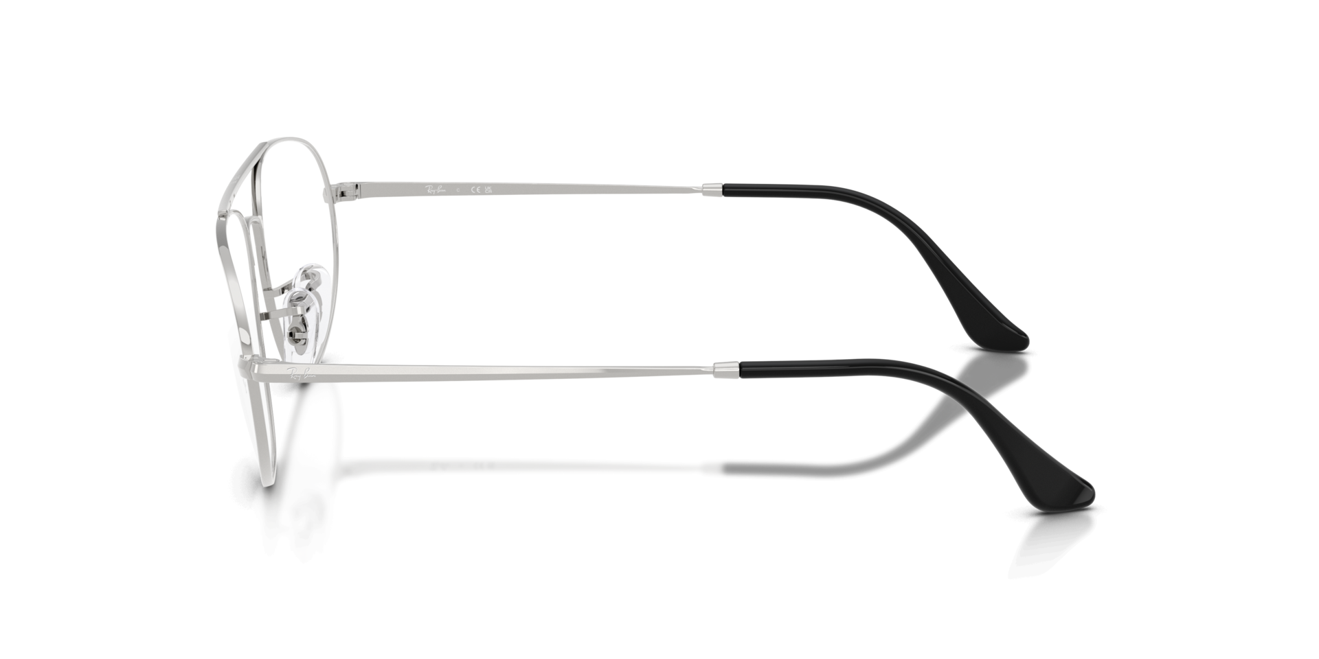 RB6645 Zilver MetaalEyeglass Frames van B24, Zijaanzicht