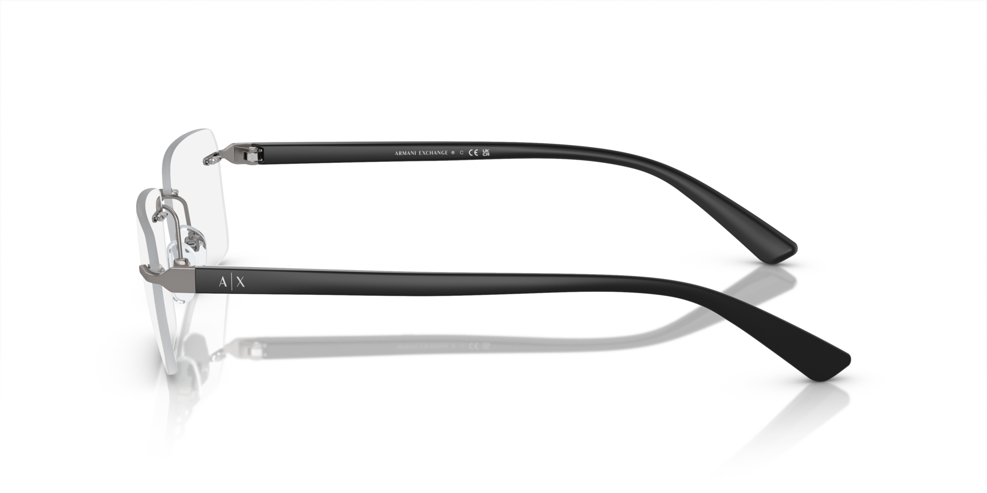 AX1064 Matt Gunmetal MetallEyeglass Frames von B24, Seitenansicht