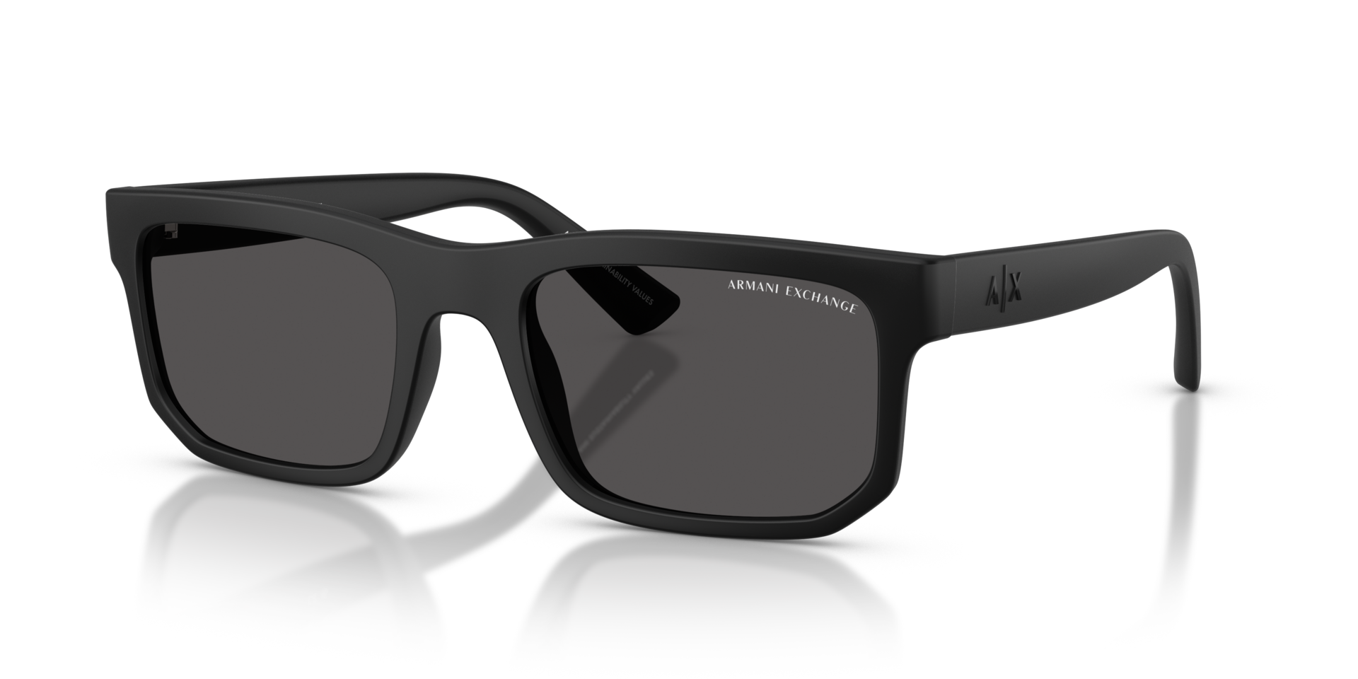AX4165S Matt Schwarz KunststoffSunglass Frames von B24, Dreiviertelansicht