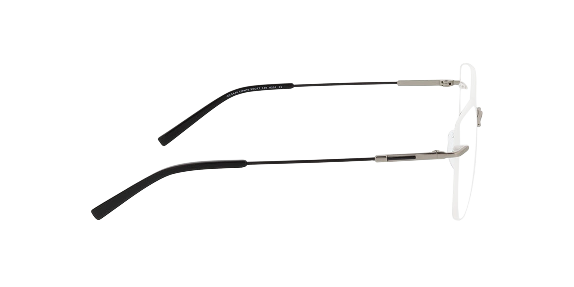 Liberty Silver  &  Black MetallEyeglass Frames von B24, Seitenansicht