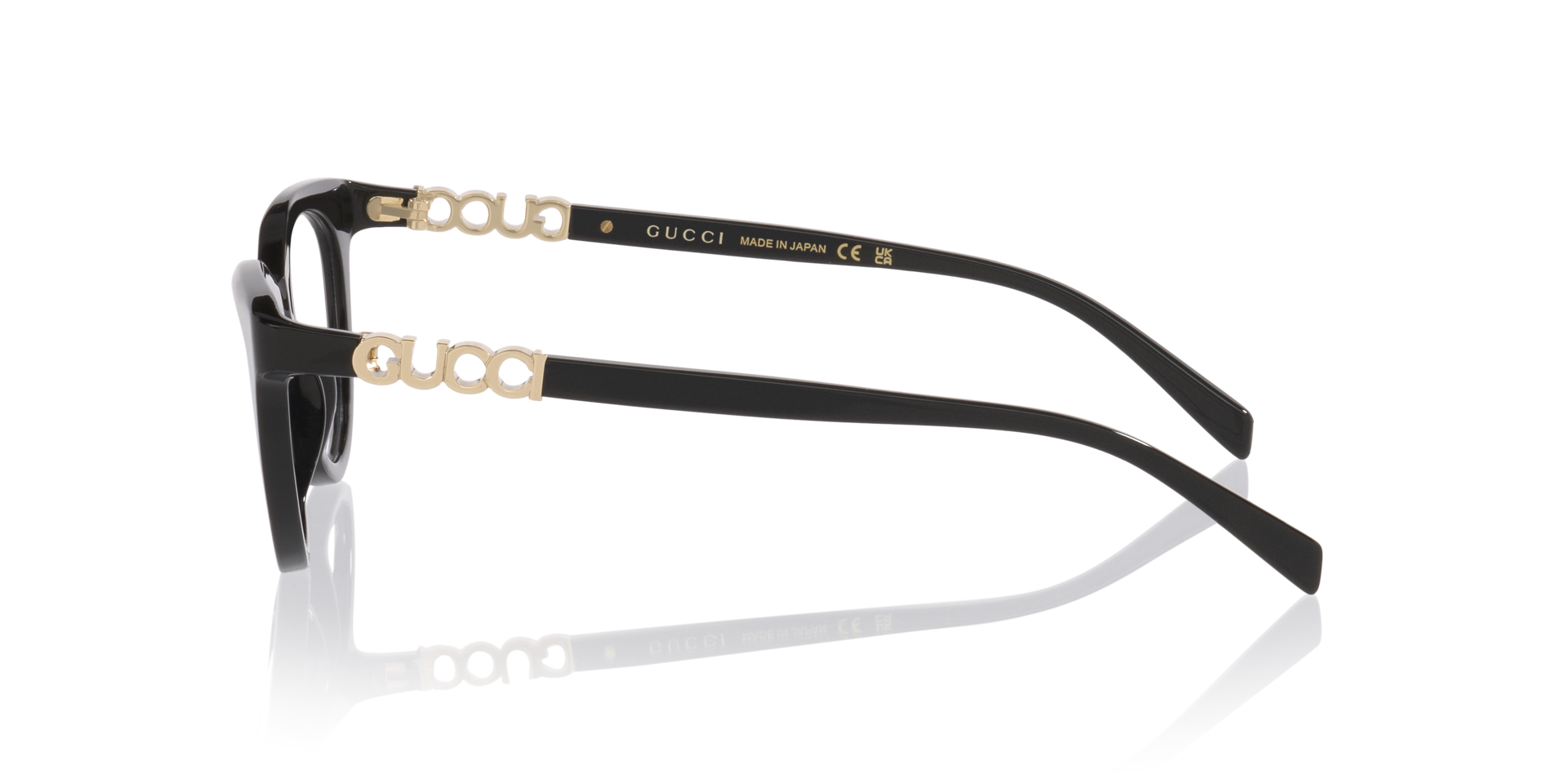 Gg2034O Zwart AcetaatEyeglass Frames van B24, Zijaanzicht