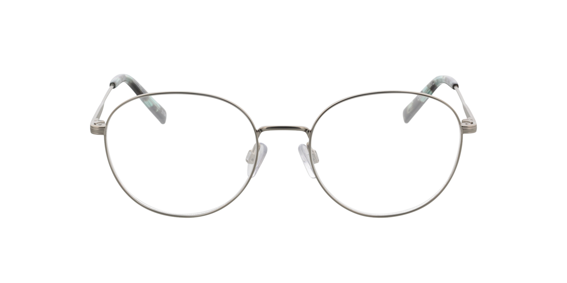 Julia Silber satiniert MetallEyeglass Frames von B24, Vorderansicht