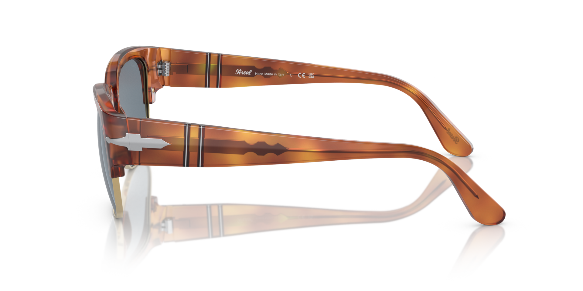 PO3319S Terra Di Siena AcetatSunglass Frames von B24, Seitenansicht