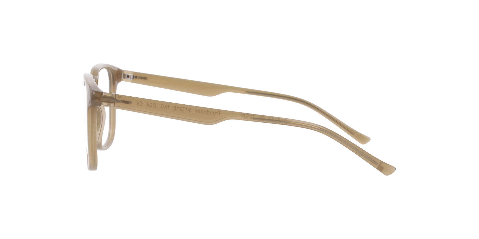 Trondheim Milky Khaki KunststofEyeglass Frames van B24, Zijaanzicht