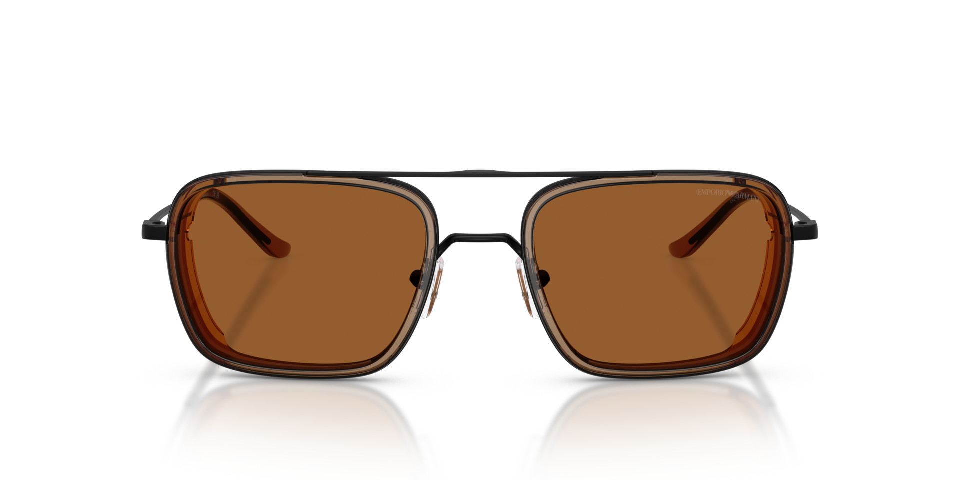 EA2162 Matt Schwarz MetallSunglass Frames von B24, Vorderansicht