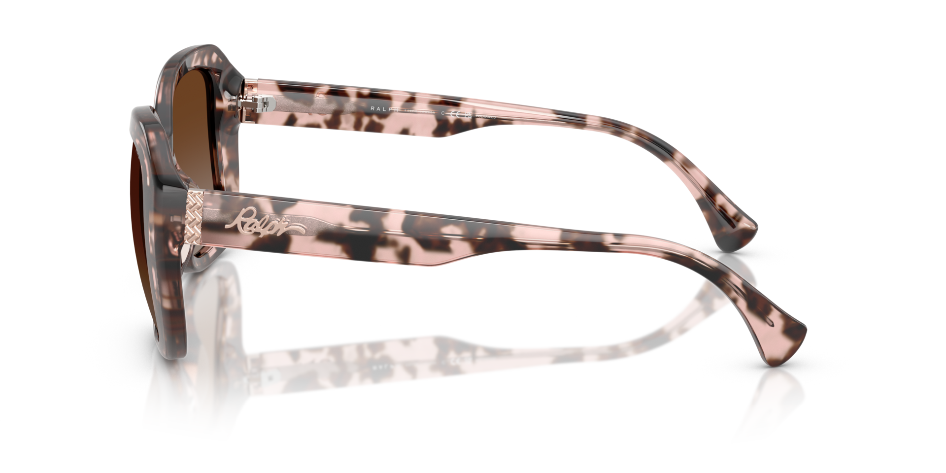 RA5321U Shiny Rose Havana AcetatSunglass Frames von B24, Seitenansicht