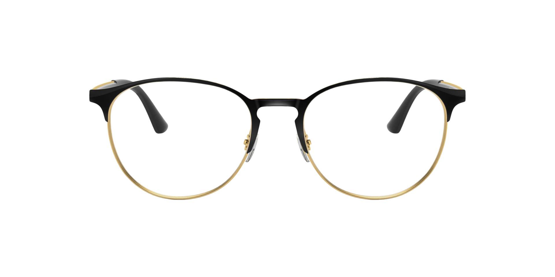 RB6375 Schwarz auf Gold MetallEyeglass Frames von B24, Vorderansicht