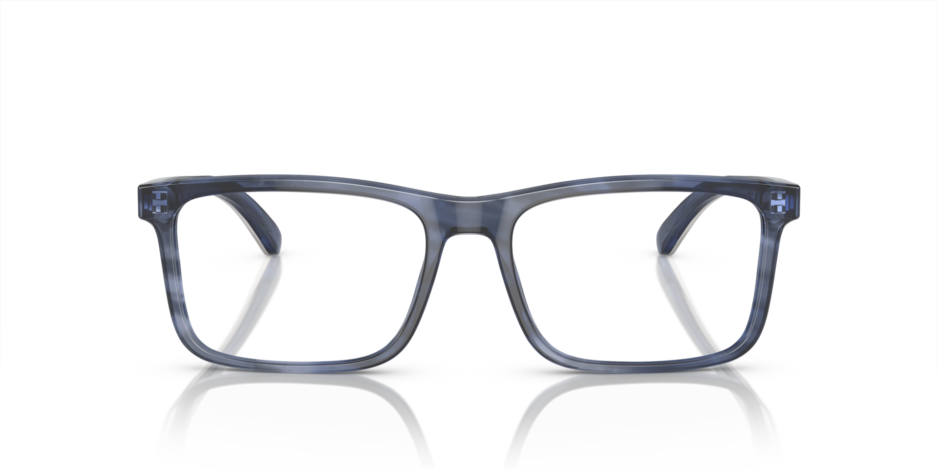 EA3227 Shiny Blue & Top Smoke AcetatEyeglass Frames von B24, Vorderansicht