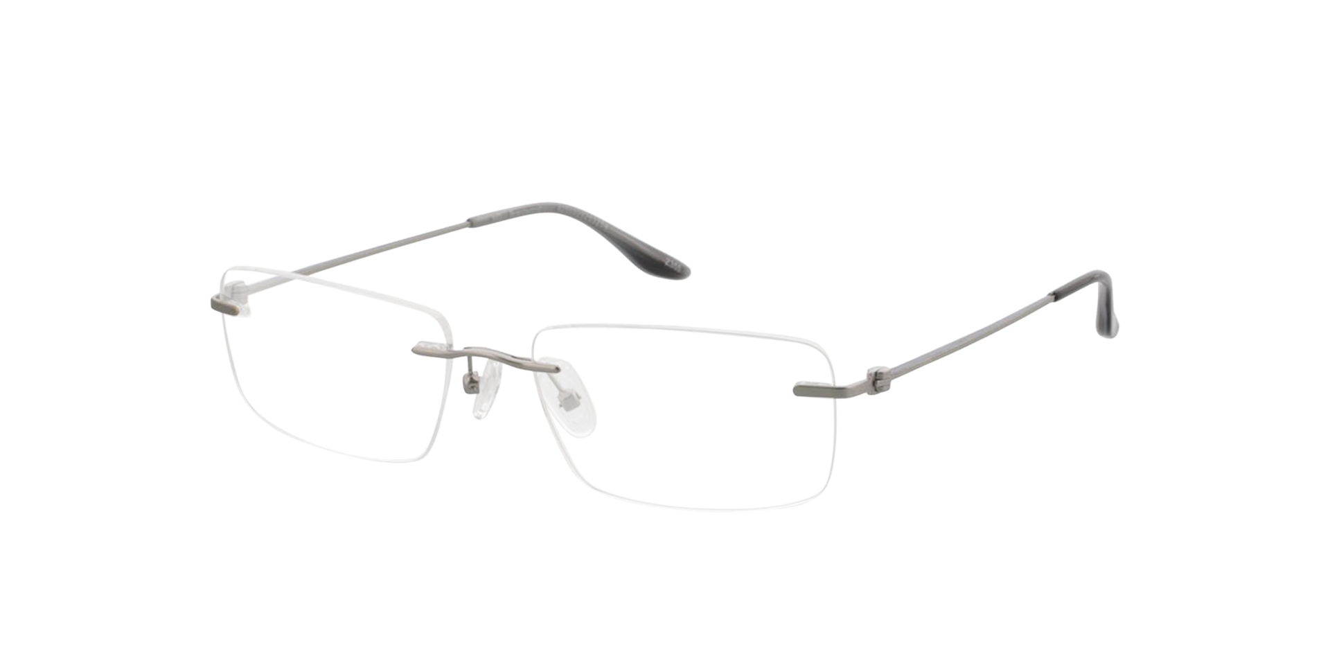 Brentwood Silber matt MetallEyeglass Frames von B24, Dreiviertelansicht