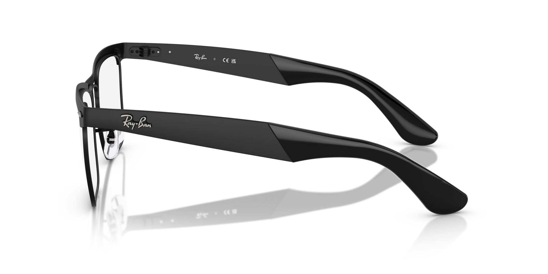 RB3875V Matt Schwarz MetallEyeglass Frames von B24, Seitenansicht