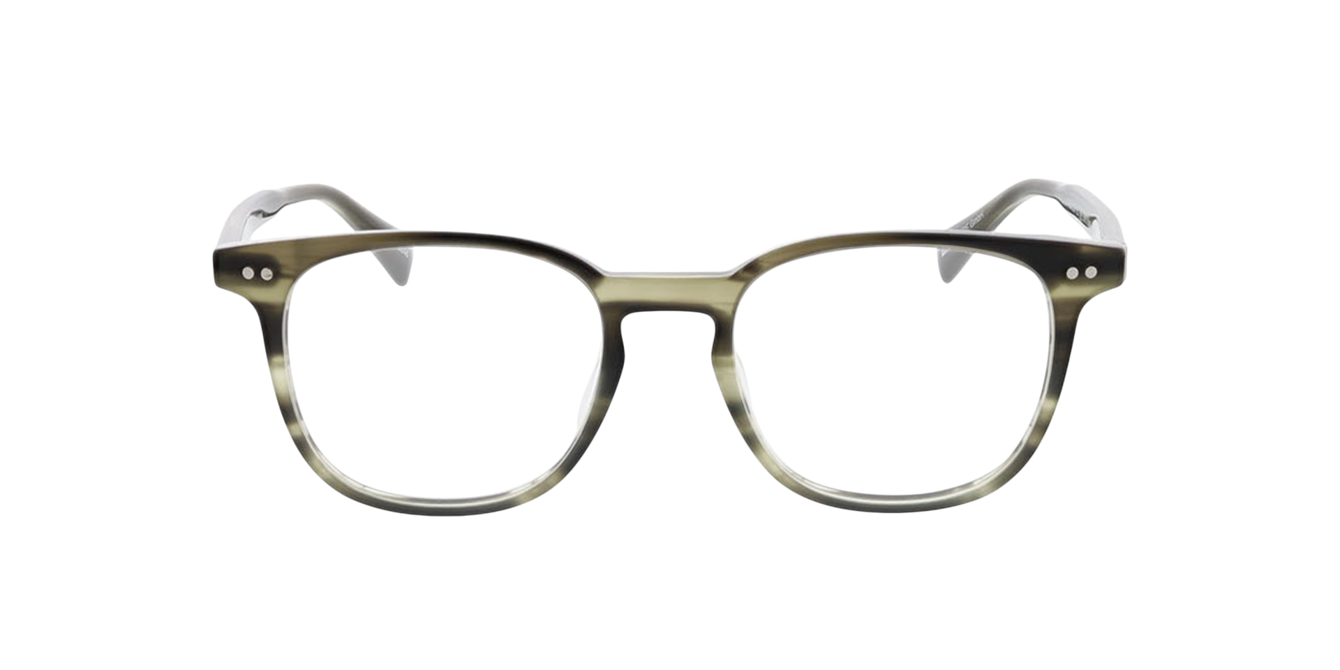 Basel Kristal groen hoorn AcetaatEyeglass Frames van B24, Vooraanzicht