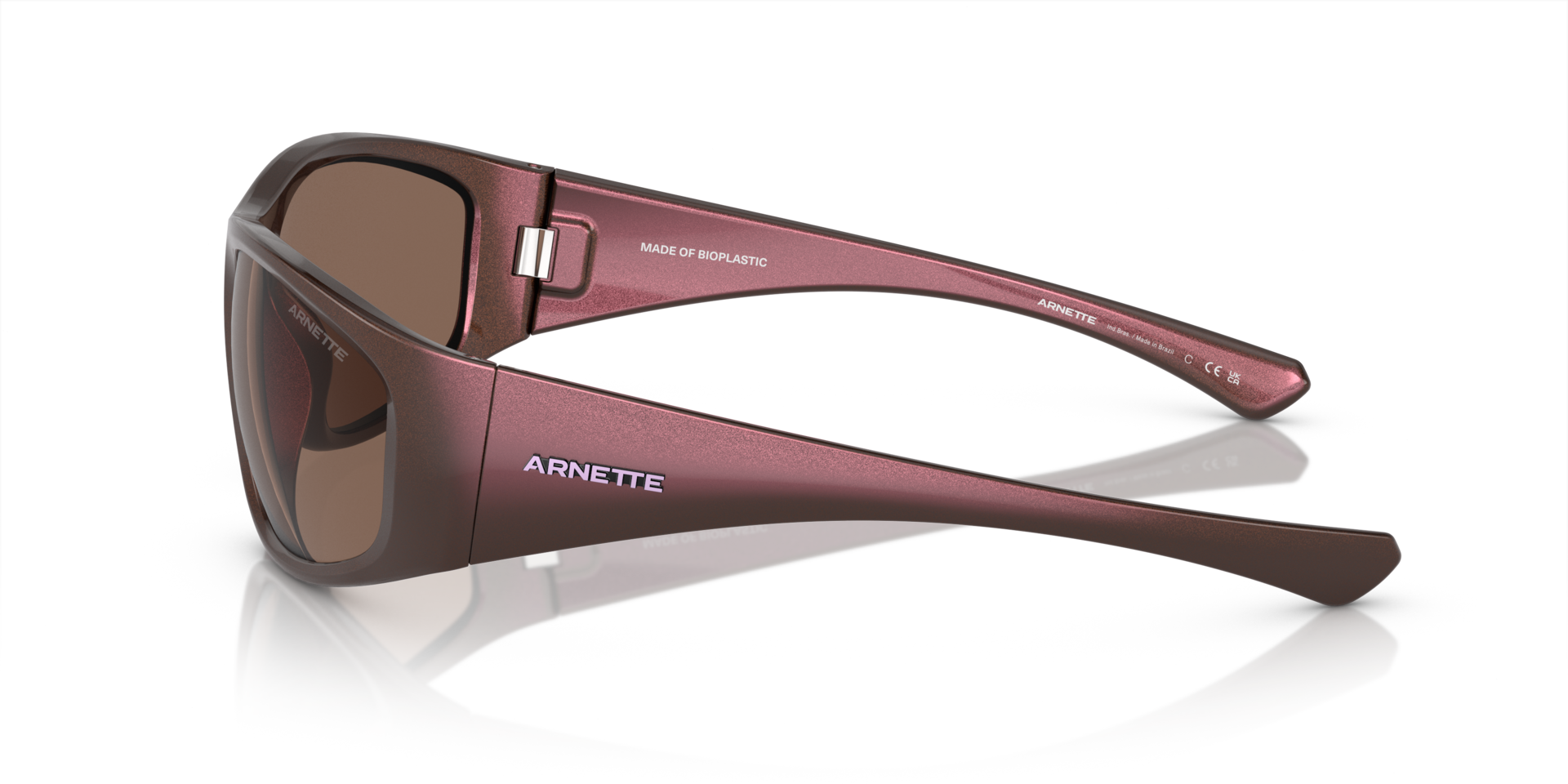AN4331 Alumina Red KunststoffSunglass Frames von B24, Seitenansicht