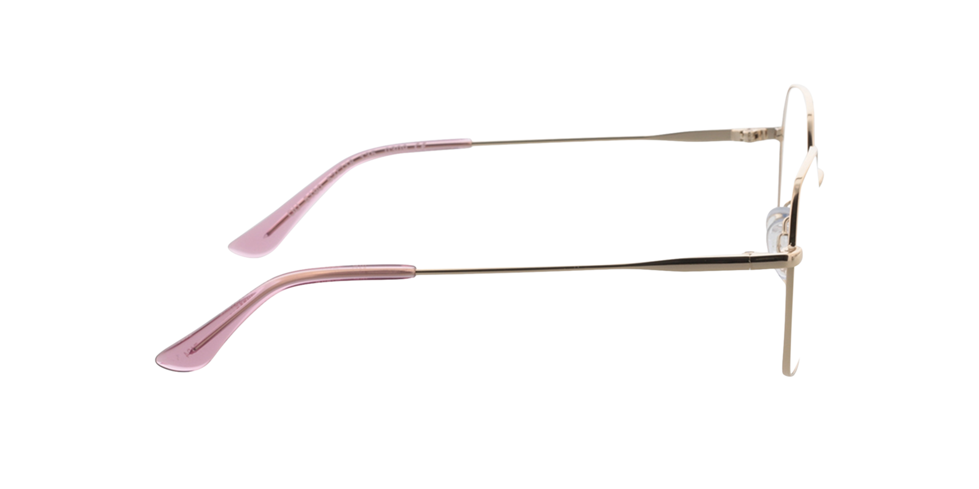 Claire Gold  &  Crystal Pink MetallEyeglass Frames von B24, Seitenansicht