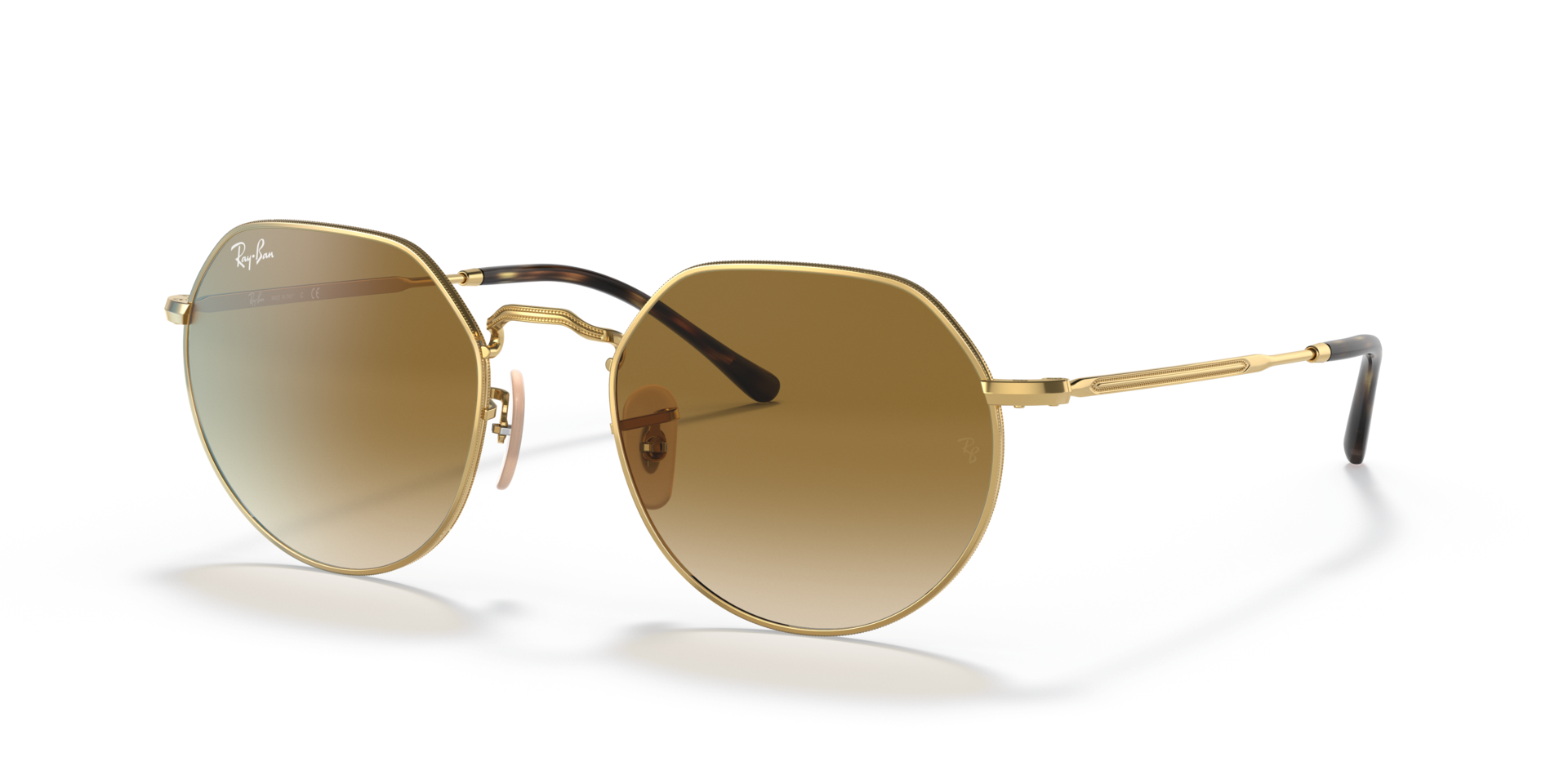 RB3565 Arista Gold MetallSunglass Frames von B24, Dreiviertelansicht
